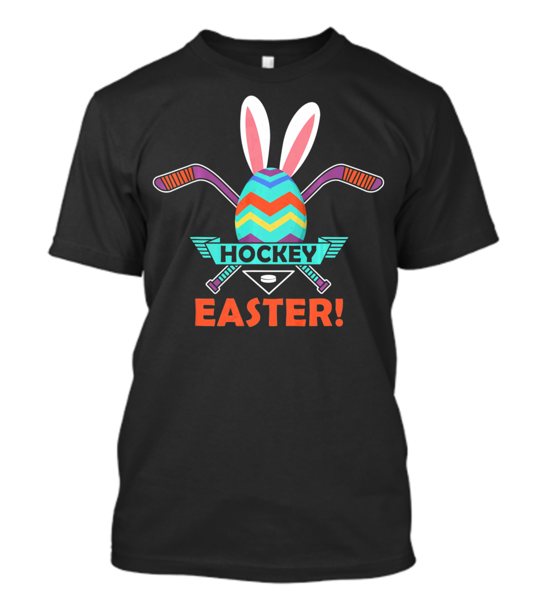 Hockey Easter Egg Bunny Boys Girl Easter T-Shirt