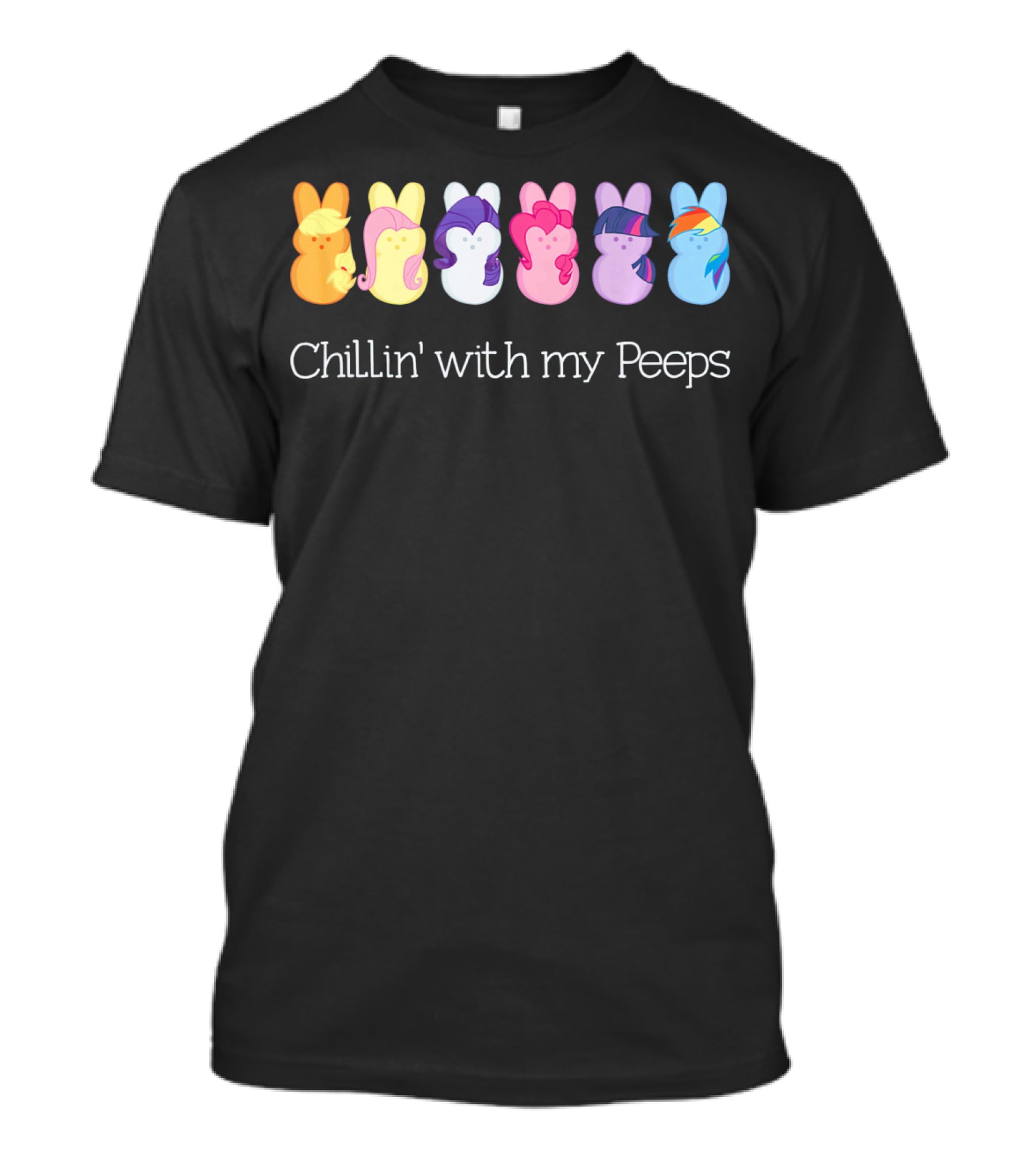 Chillin' With My Peeps Funny Easter Bunny Friends T-Shirt
