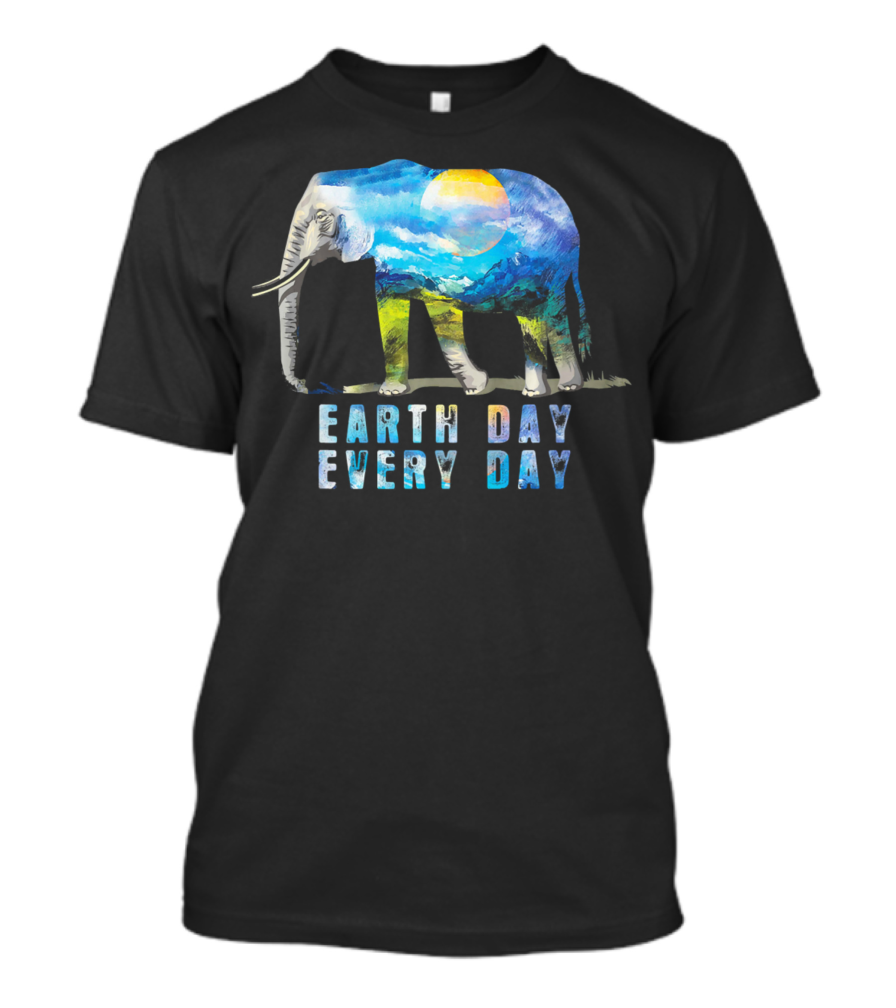 Earth Day Every Day Elephant Love T-Shirt
