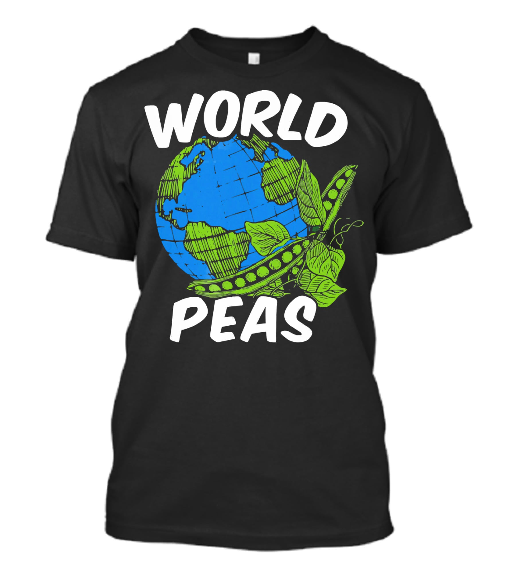 World Peas Pun Funny Peace On Earth T-Shirt