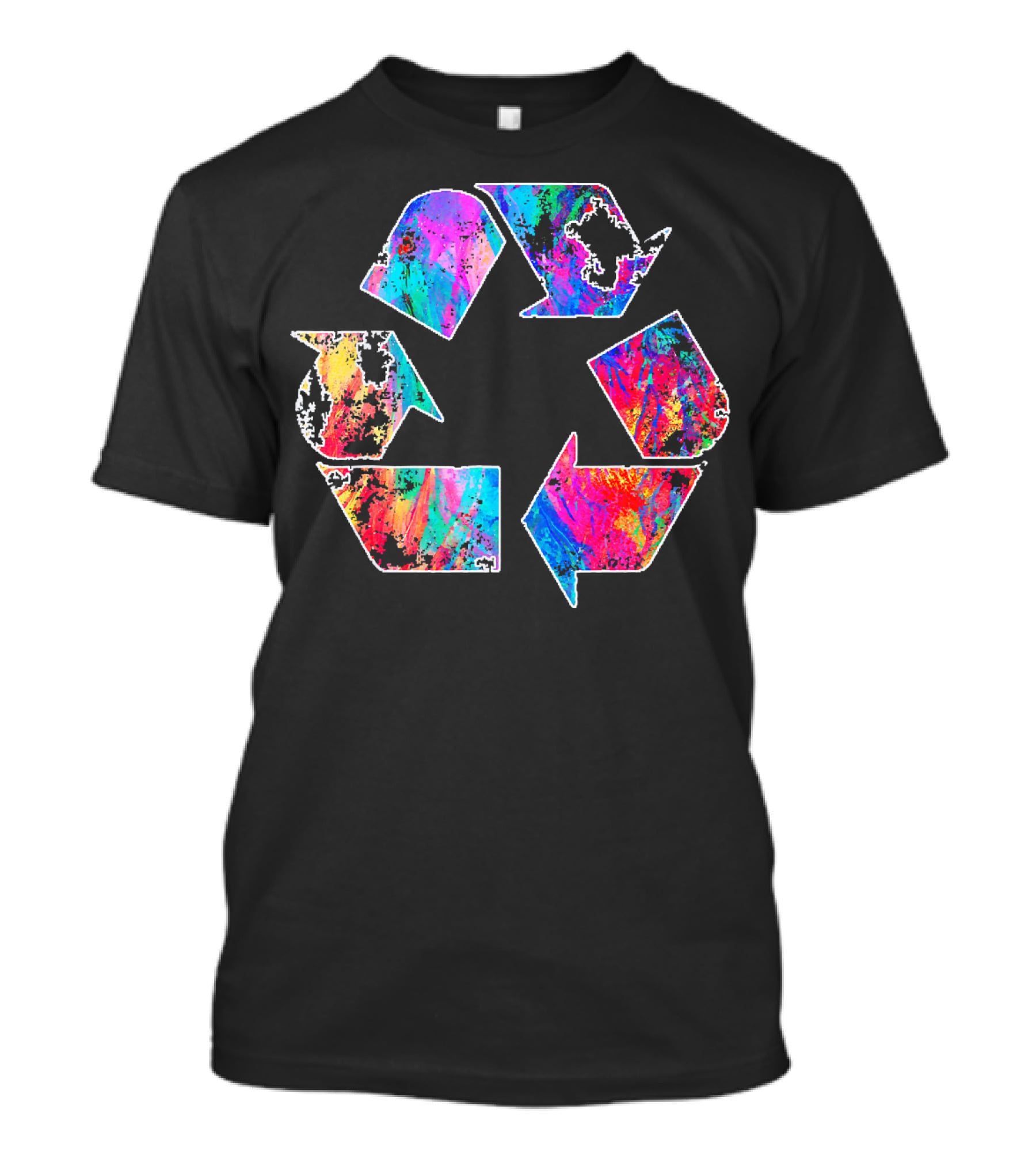 Earth Day Vintage Recycle Reduce Reuse Psychedelic Colorful T-Shirt