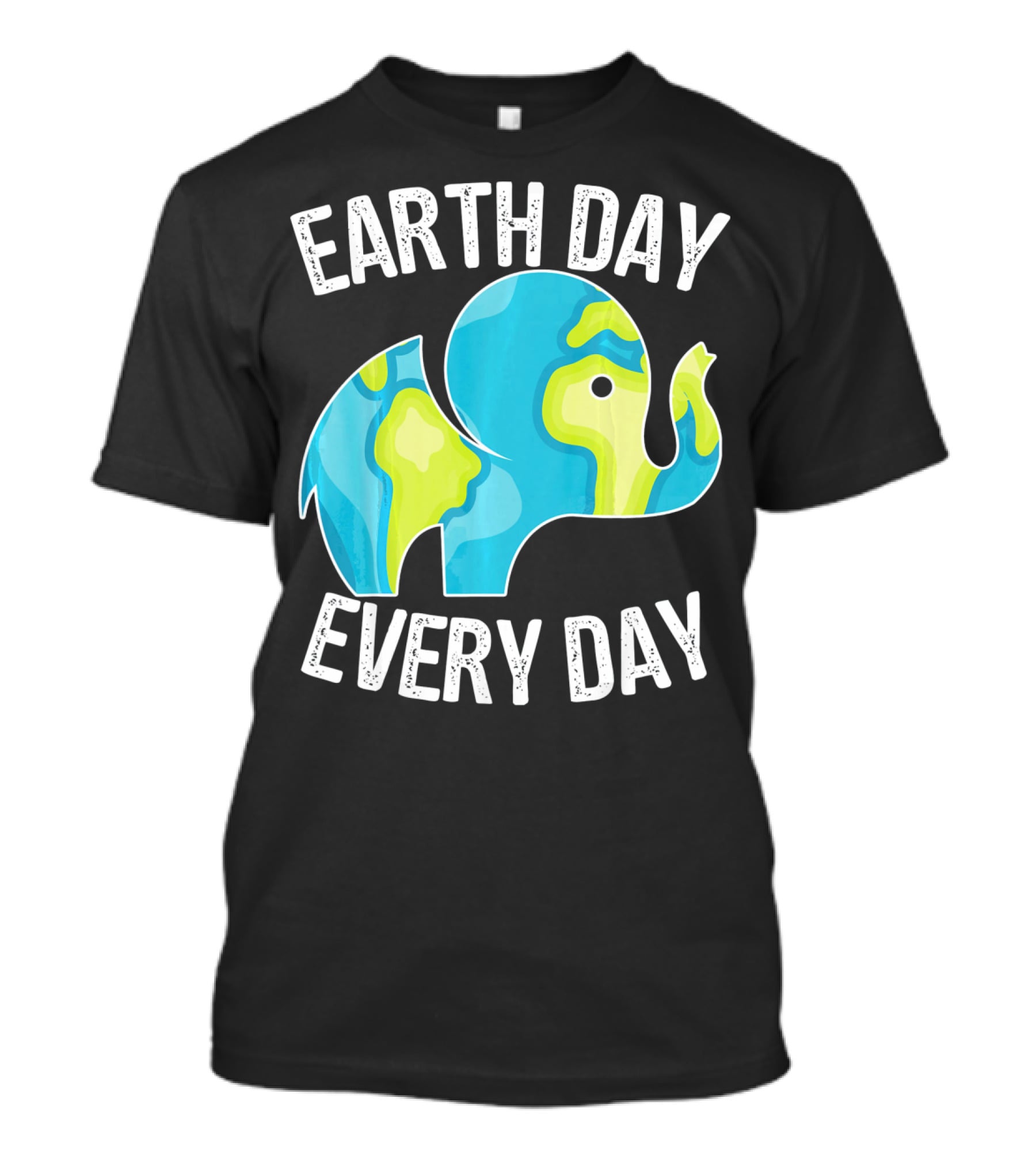 Earth Day Every Day Elephant Vintage Earth T-Shirt