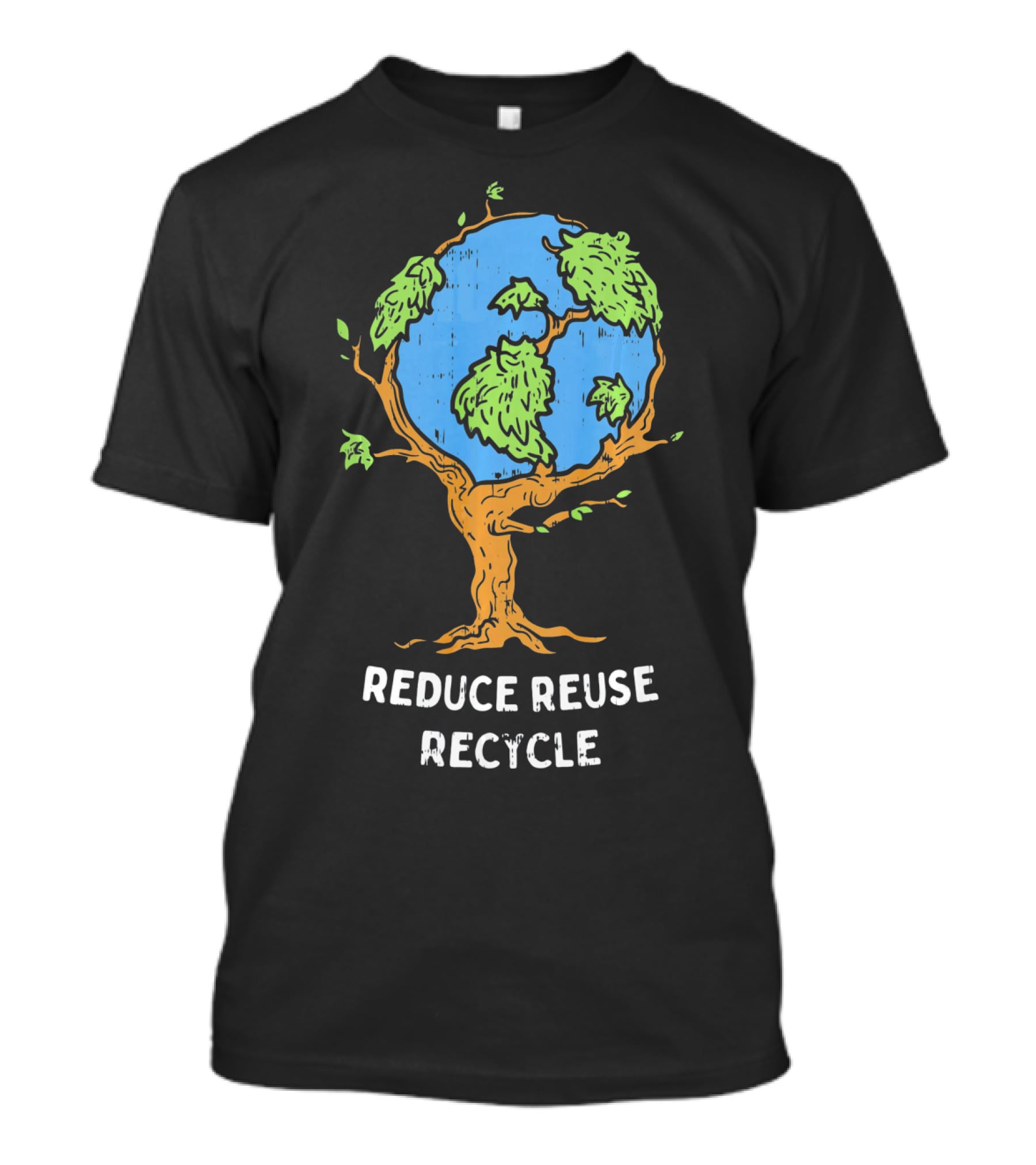 Reduce Reuse Recycle Earth Day Tree Planet T-Shirt