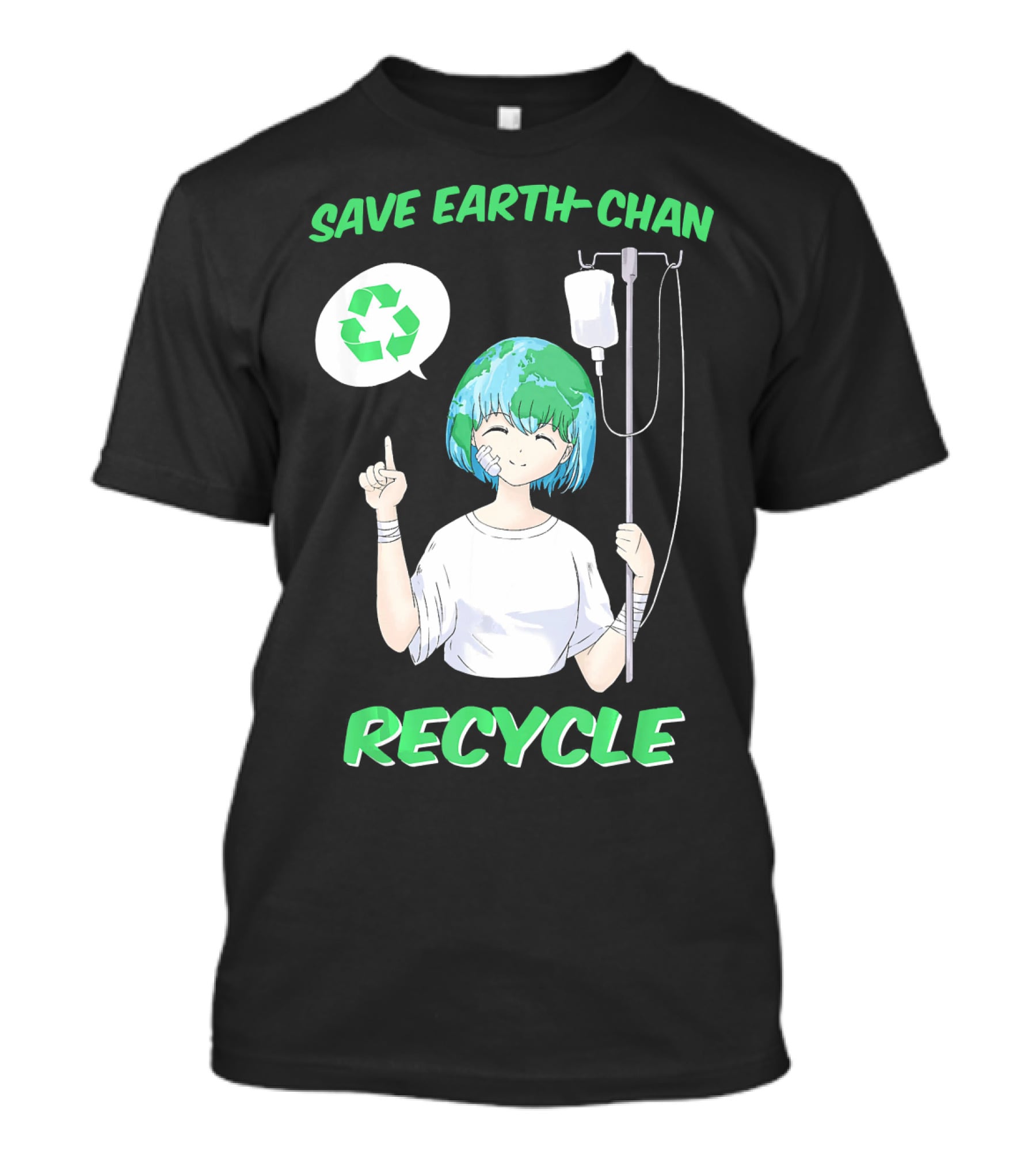 Save Earth-chan Recycle Earth Day T-Shirt