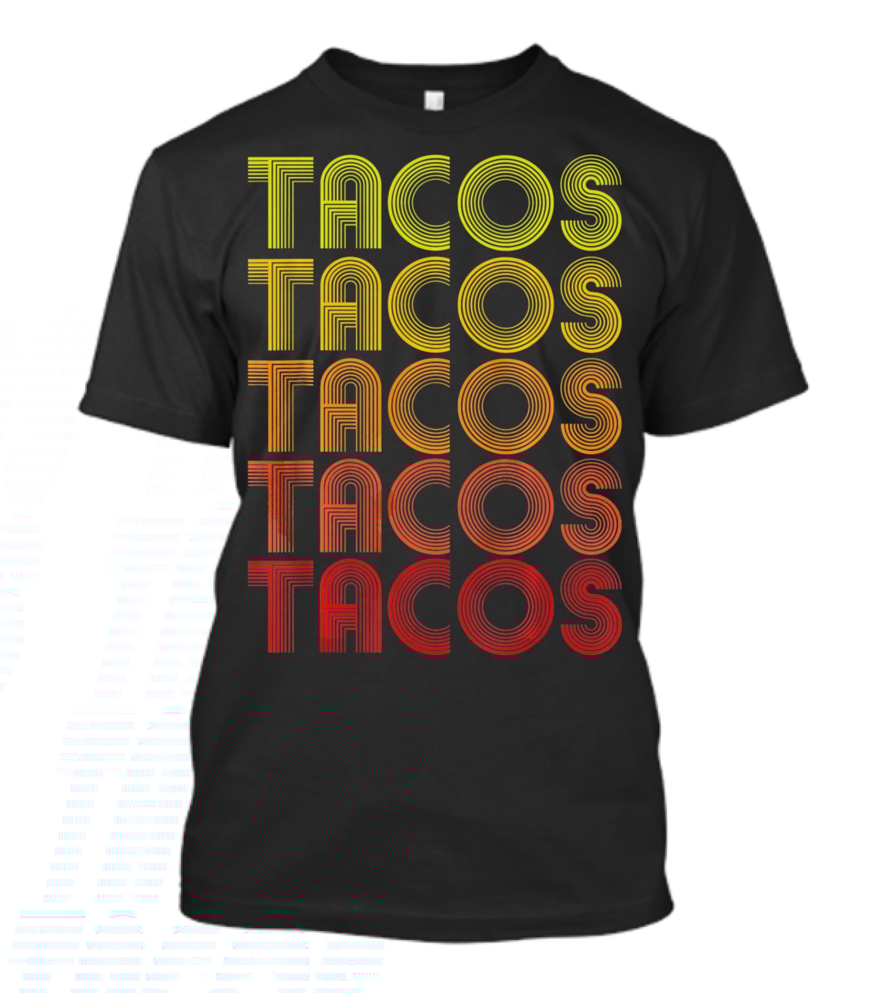 Vintage Tacos Lover Cinco De Mayo Retro Lines T-Shirt