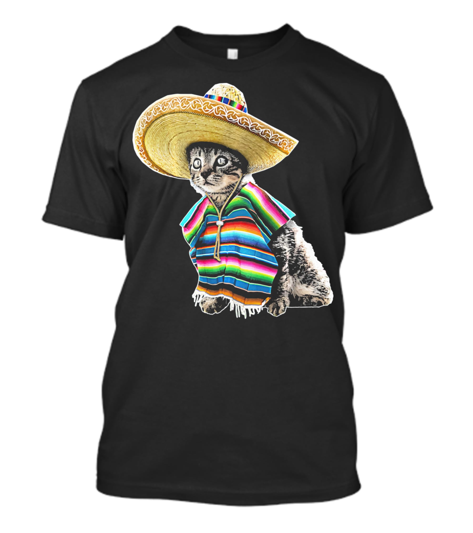 Cinco De Mayo Cat Sombrero Funny Fiesta Kitten T-Shirt