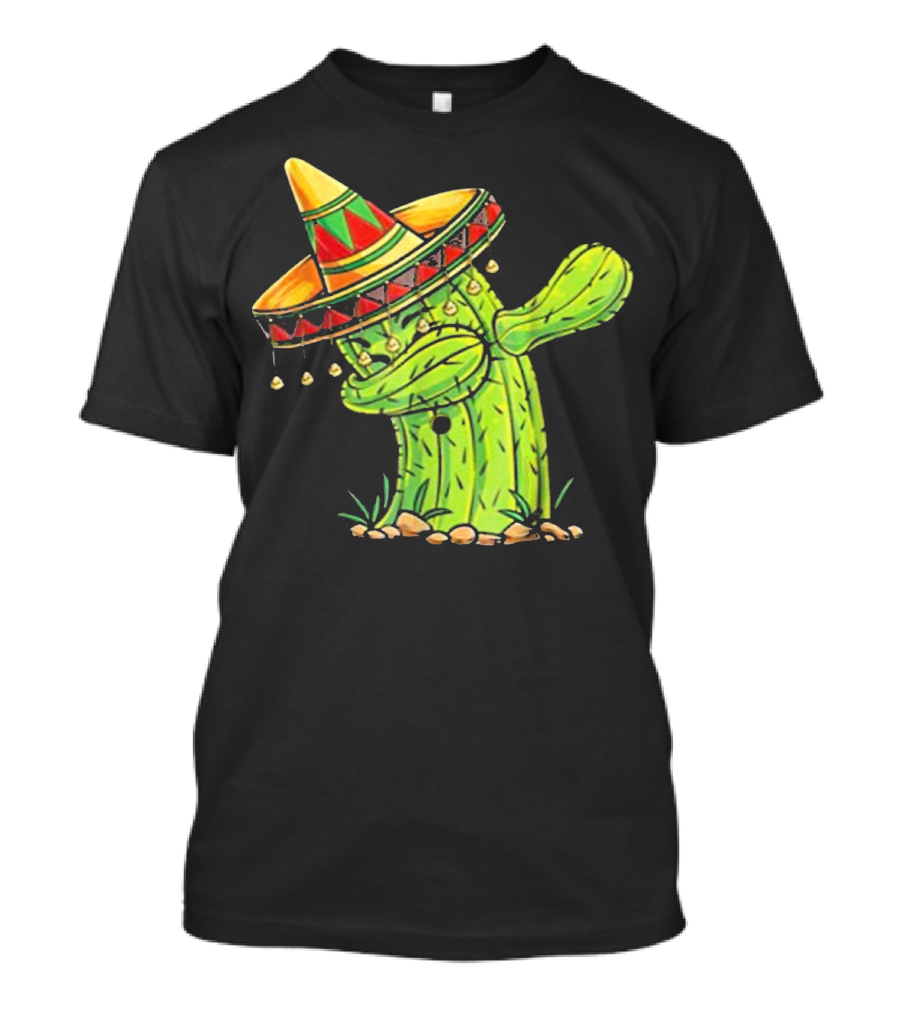 Cinco De Mayo Dabbing Cactus With Sombrero Mex T-Shirt