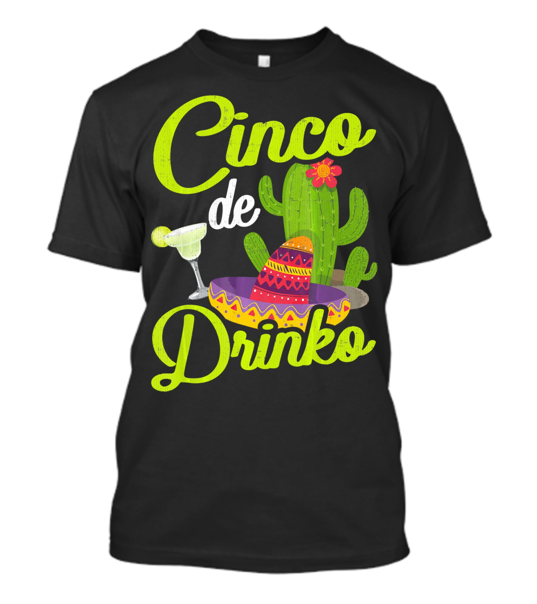 Cinco De Drinko Sombrero Cactus Margarita T-Shirt