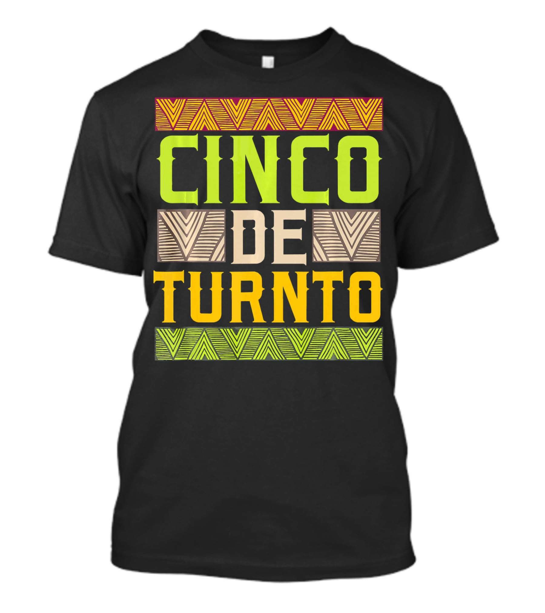Cinco De Turnto Vibrant Geometric Cinco De Mayo T-Shirt