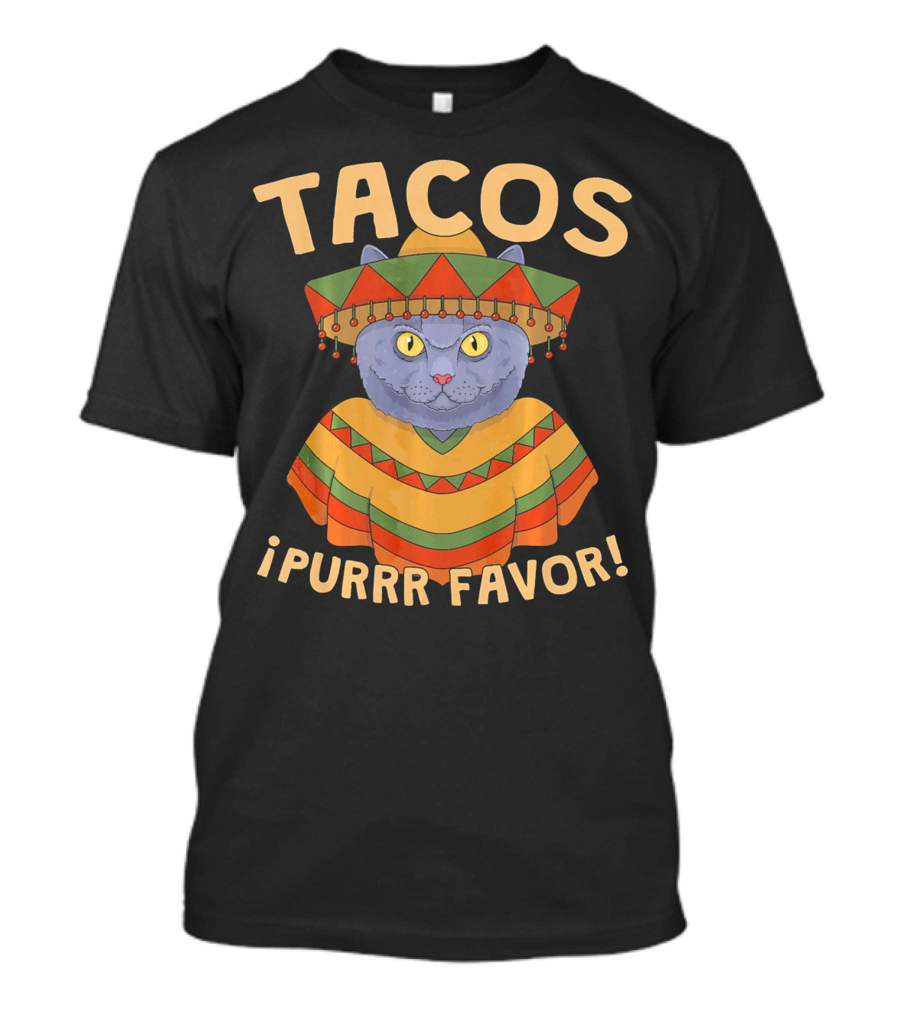 Tacos ¡Purrr Favor Cinco De Mayo British Shorthair Cat T-Shirt