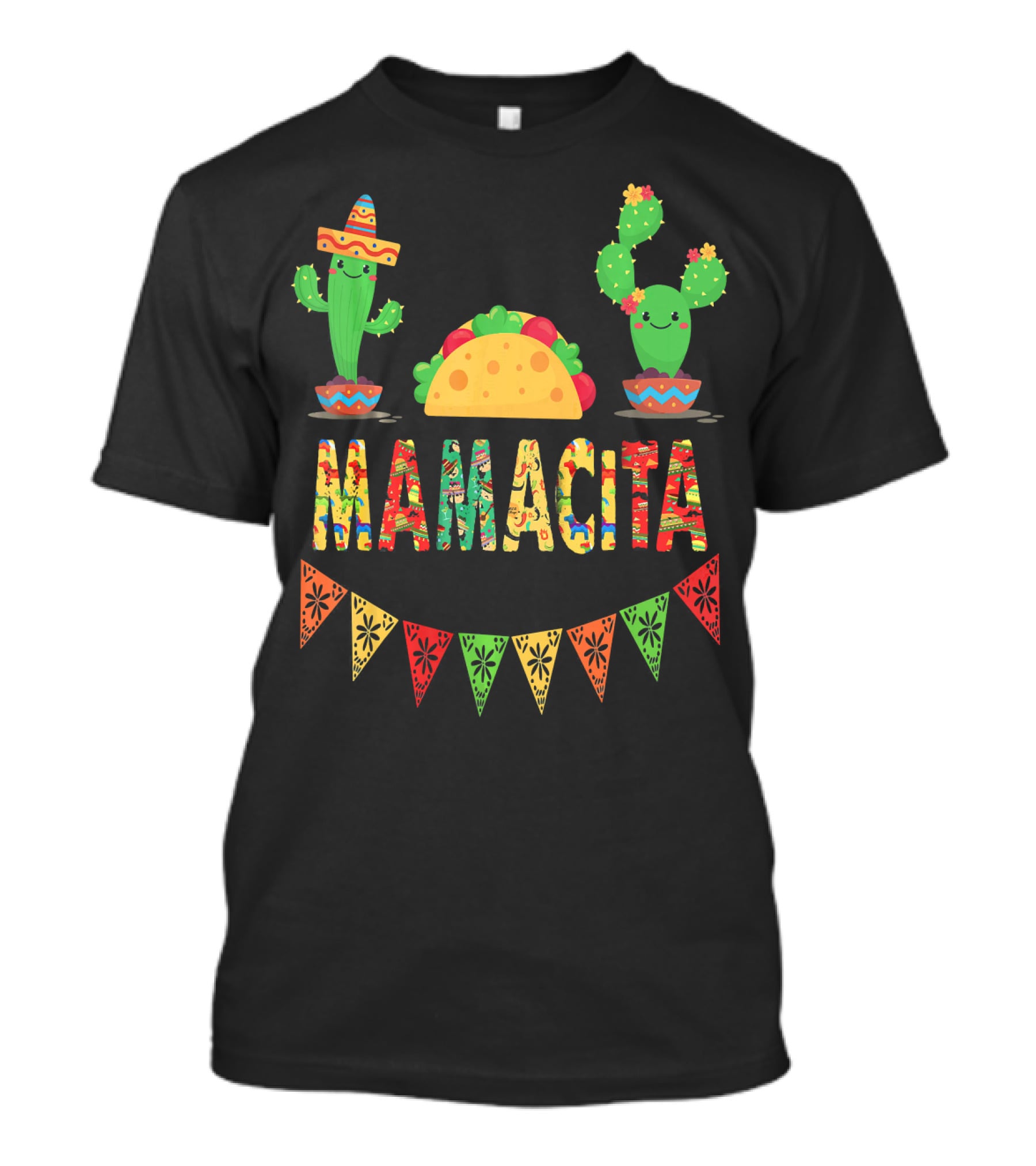 Mamacita Mexican Fiesta Cactus Taco T-Shirt