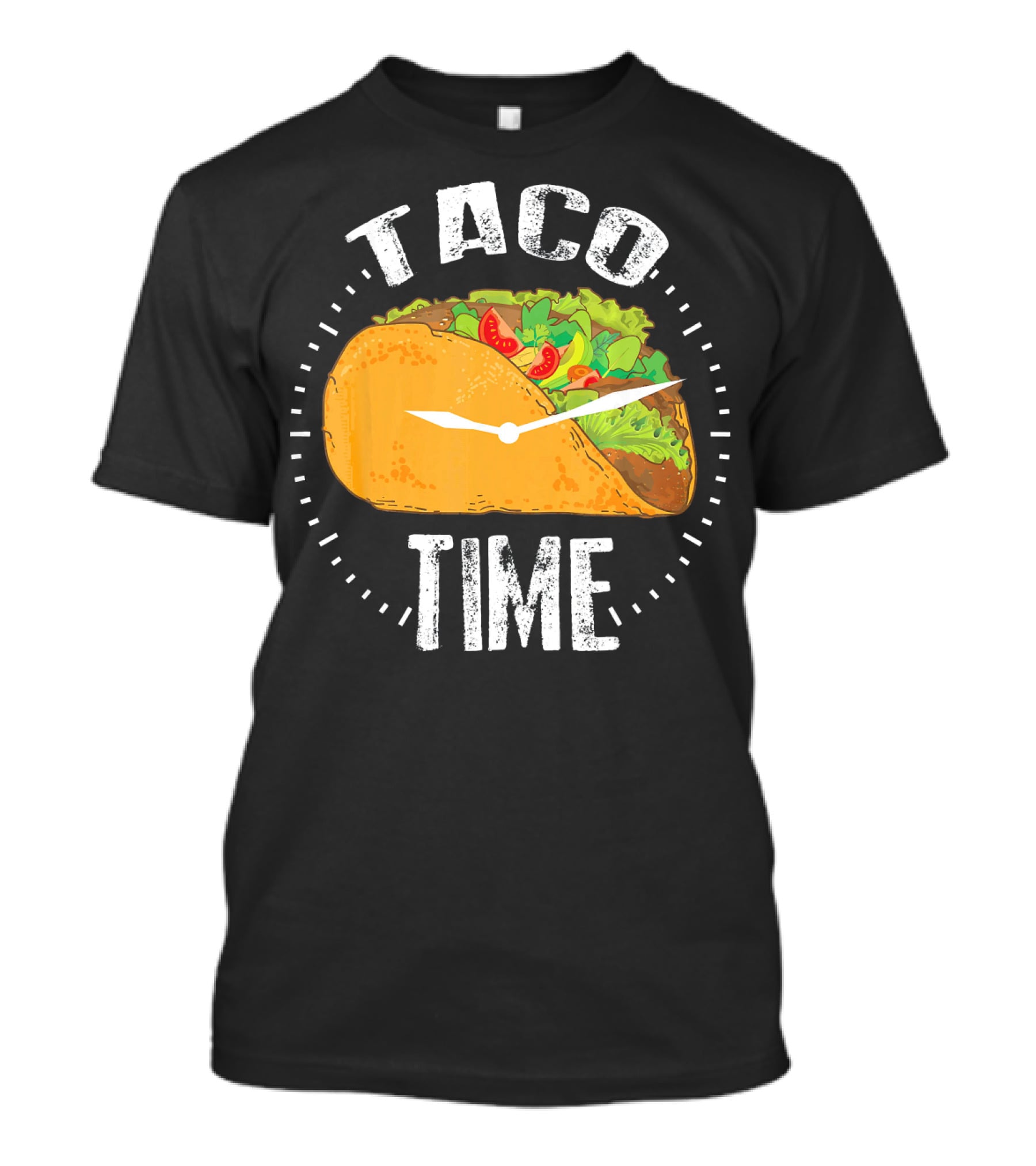 Taco Time Clock Cinco De Mayo Mex Foods T-Shirt