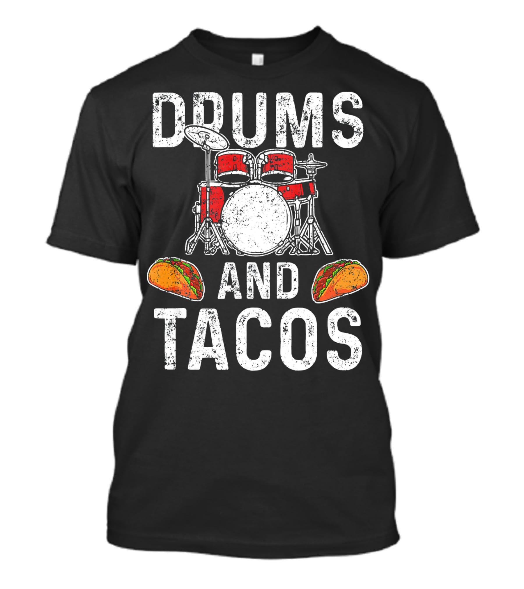 Drums Tacos Drummer Cinco De Mayo Celebration With Drum Set And Tacos T-Shirt