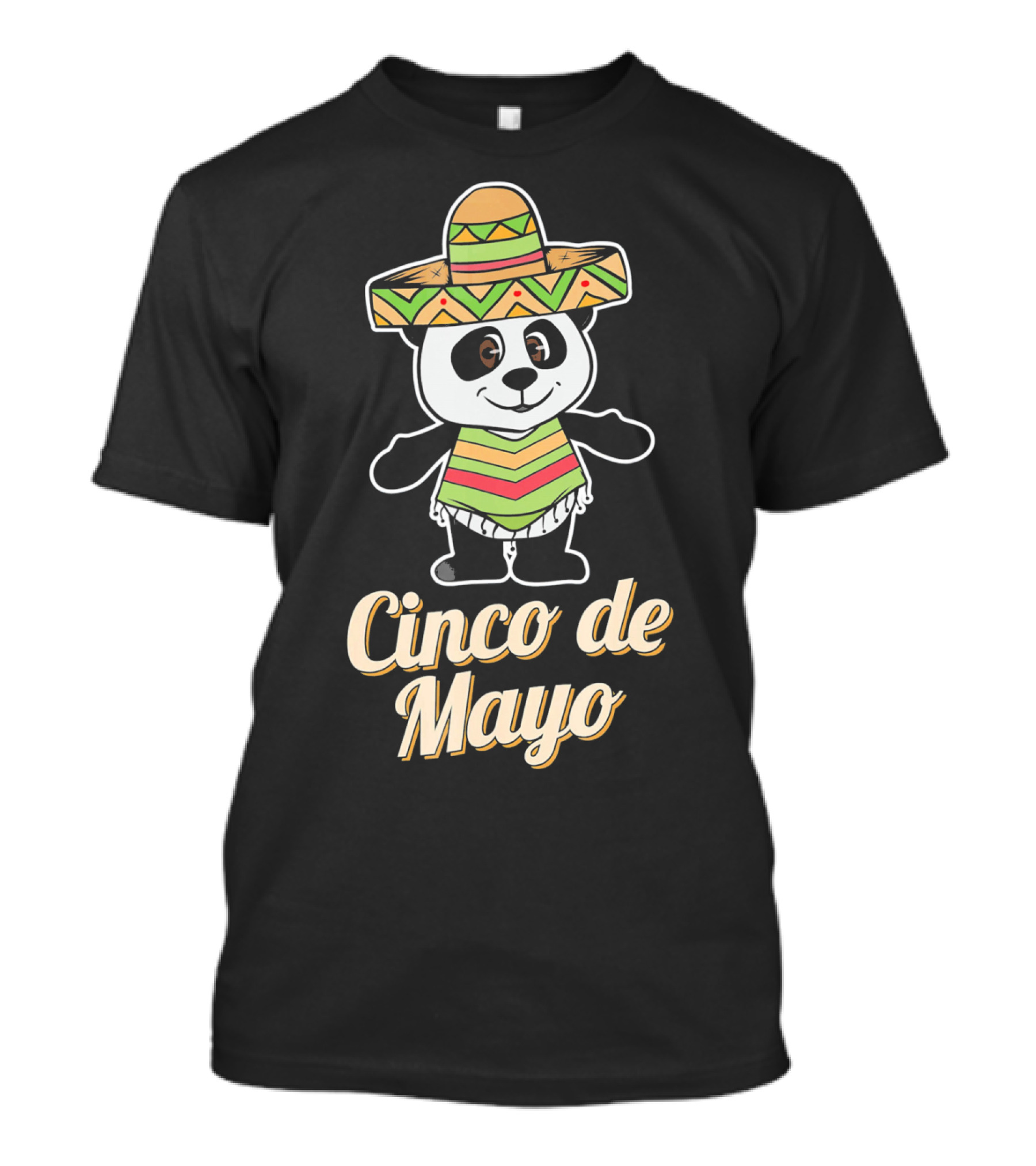 Cinco De Mayo Mexican Panda Sombrero T-Shirt