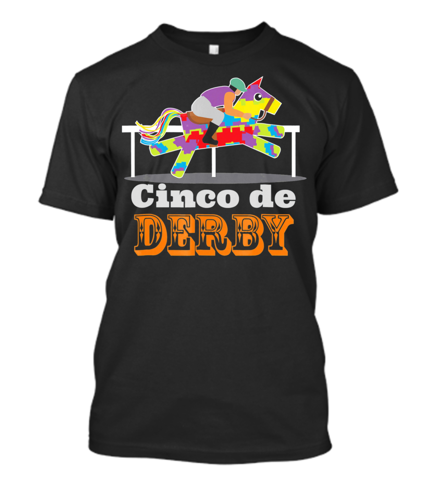 Cinco De Derby Pinata Horse Racing Jockey T-Shirt