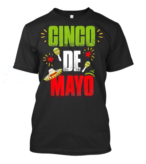 Cinco De Mayo Sombrero Maracas T-Shirt