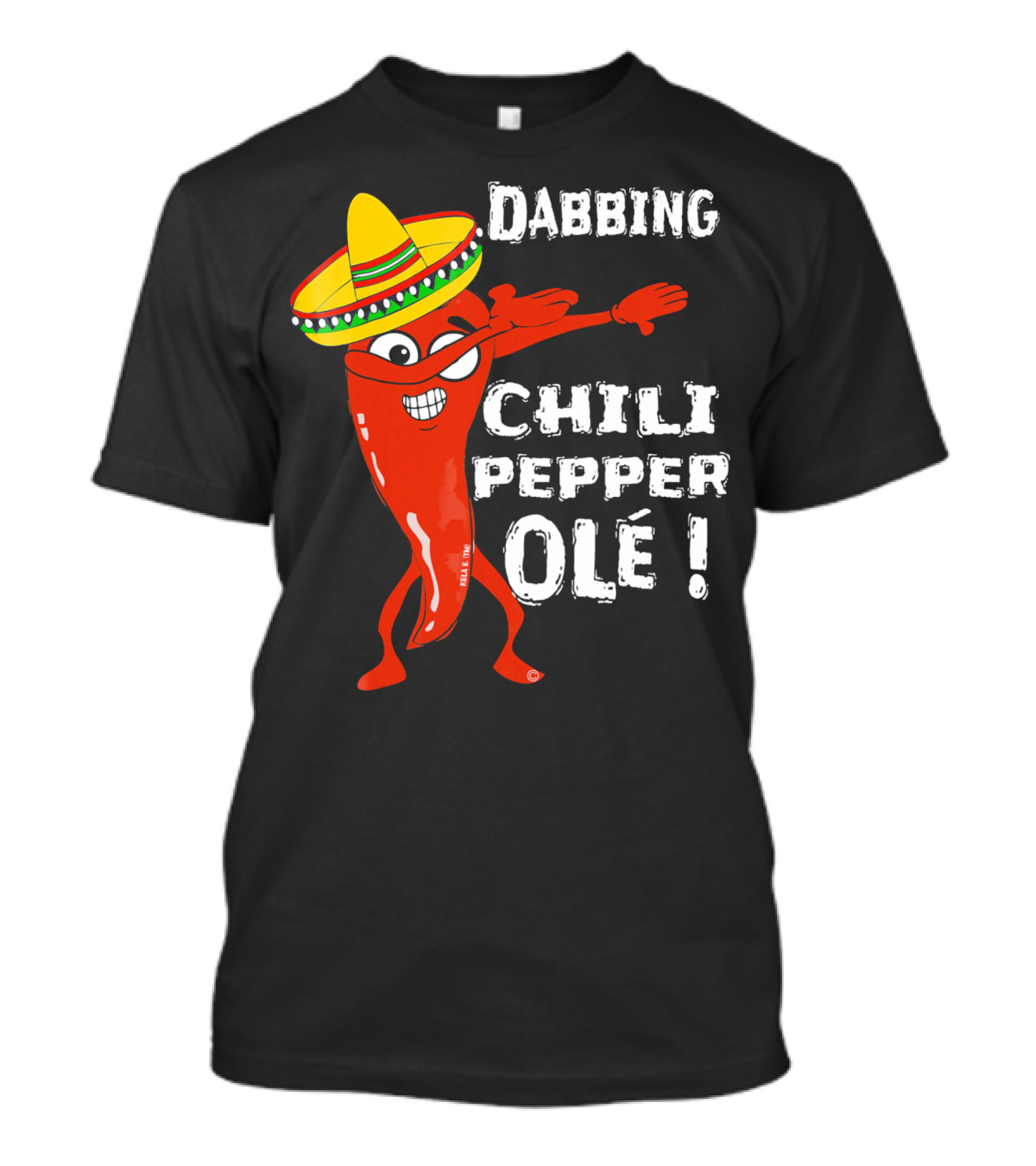 Dabbing Chili Pepper Olé Cinco With Sombrero T-Shirt