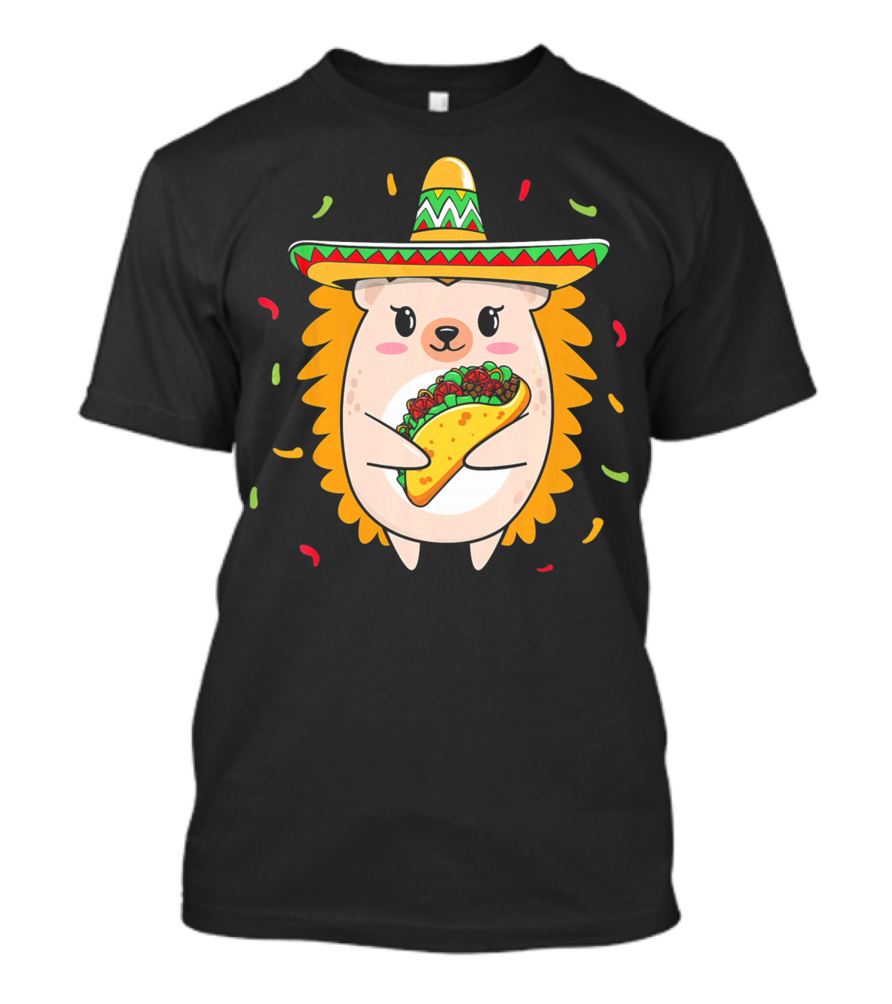 Hedgehog Sombrero Taco Cinco De Mayo Mom Hedgie T-Shirt