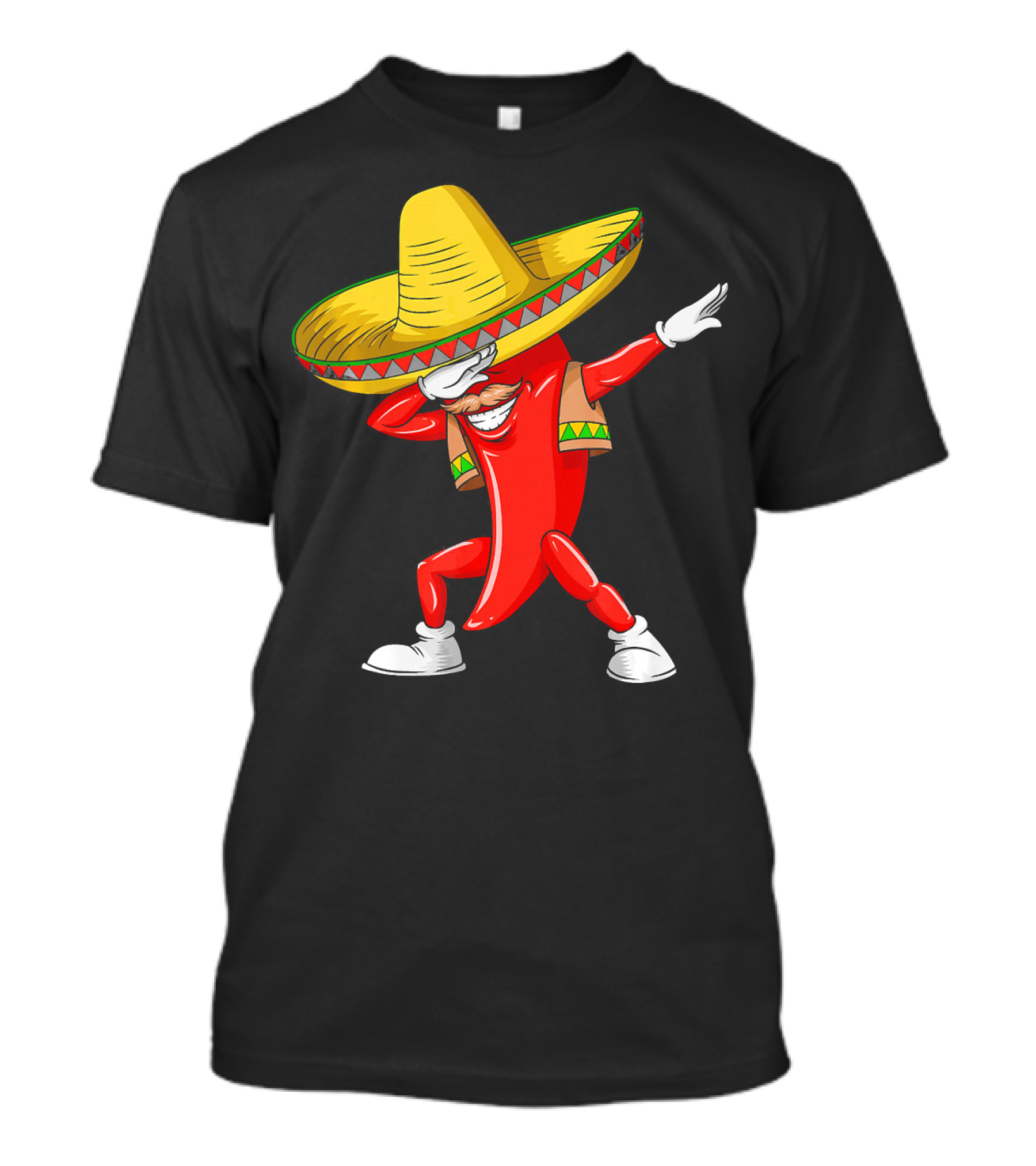 Dabbing Chili Pepper Sombrero Dance Cinco De Mayo T-Shirt