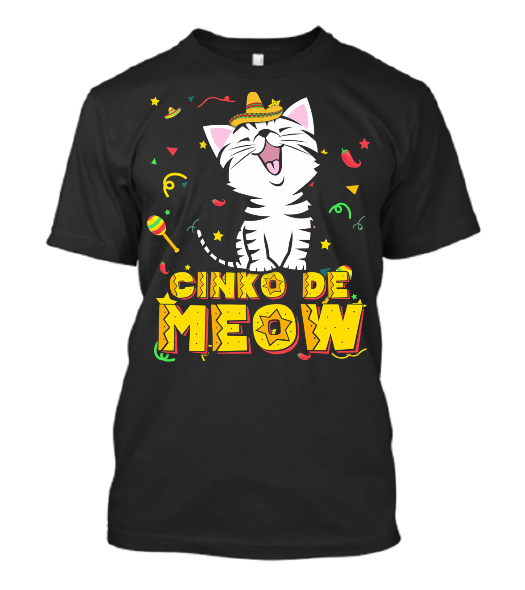 Cinco De Meow Cat Sombrero T-Shirt
