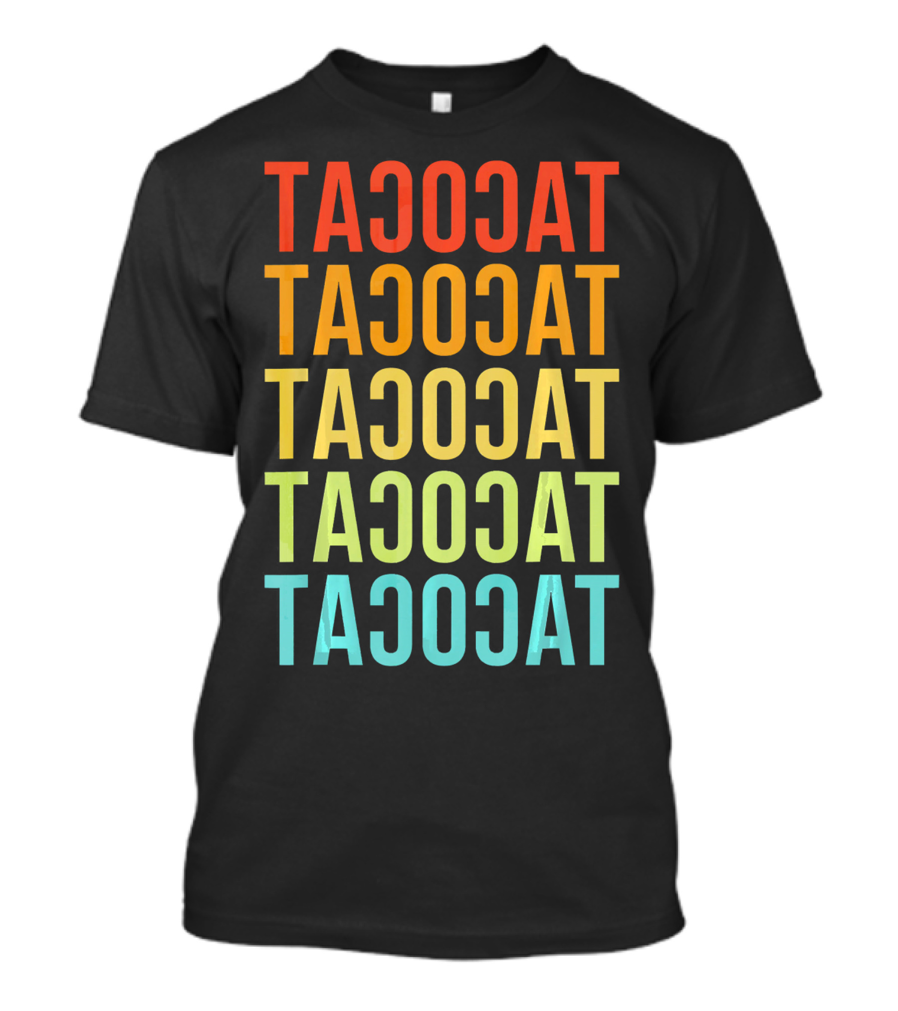Tacocat Tacocat Tacocat Tacocat Tacocat Spelled Backwards Vintage Taco T-Shirt