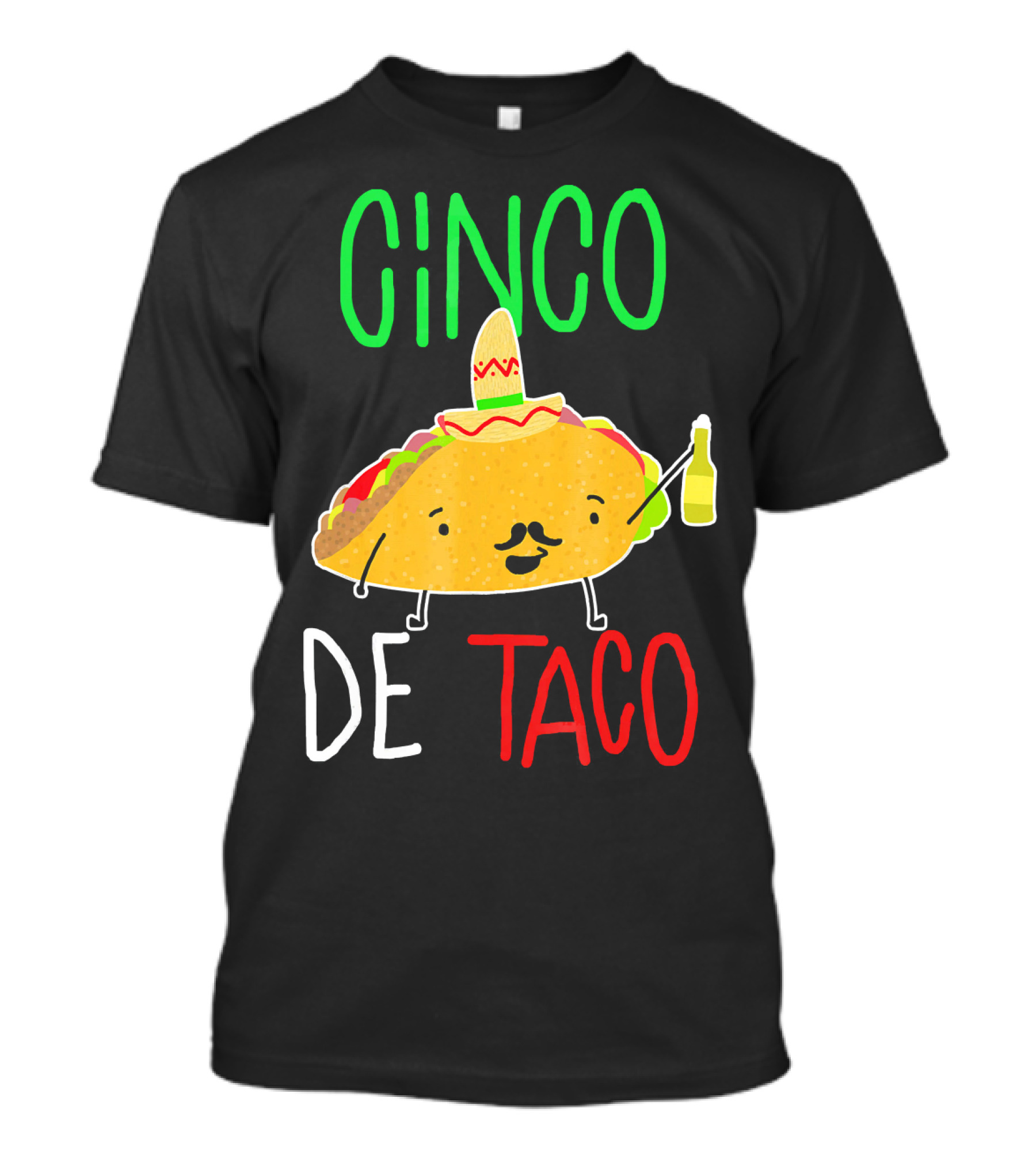 Cinco De Taco Cute Cinco De Mayo Taco Sombrero Fiesta T-Shirt