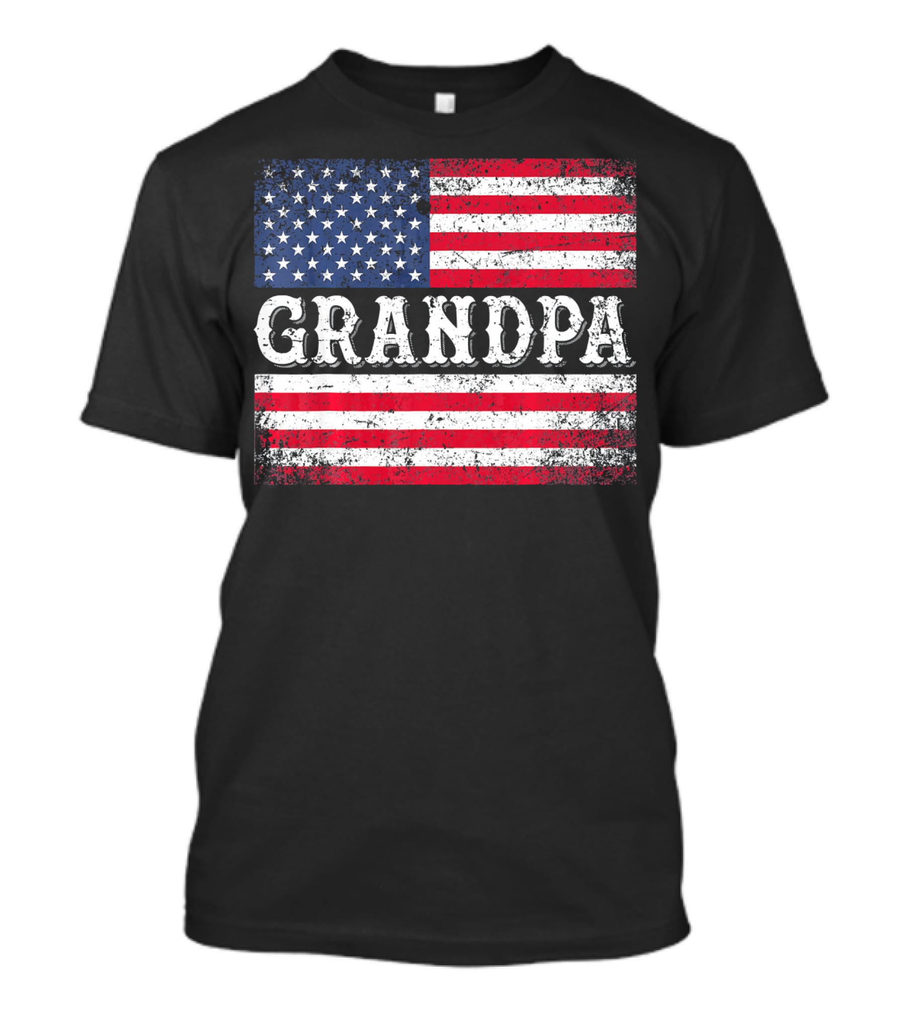 Grandpa Patriotic Vintage USA Flag T-Shirt