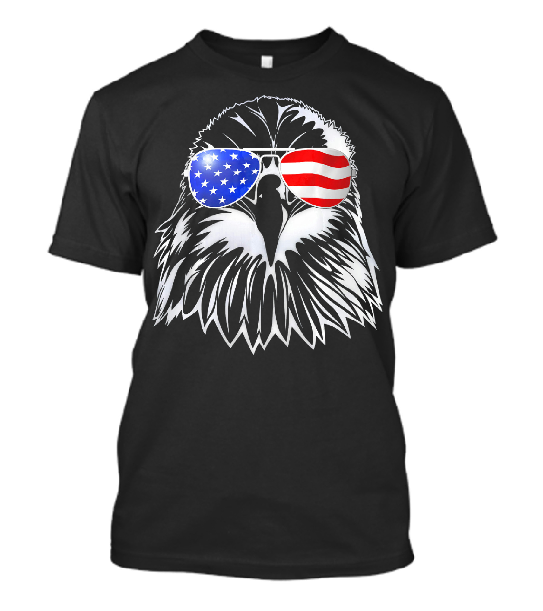 American Flag Eagle With USA Sunglasses T-Shirt