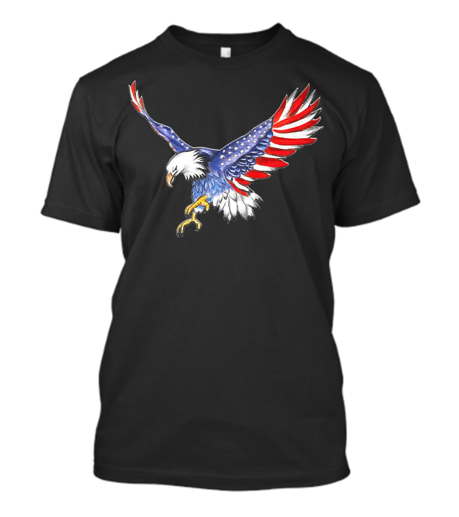 USA Flag Bald Eagle American Flag Wings T-Shirt