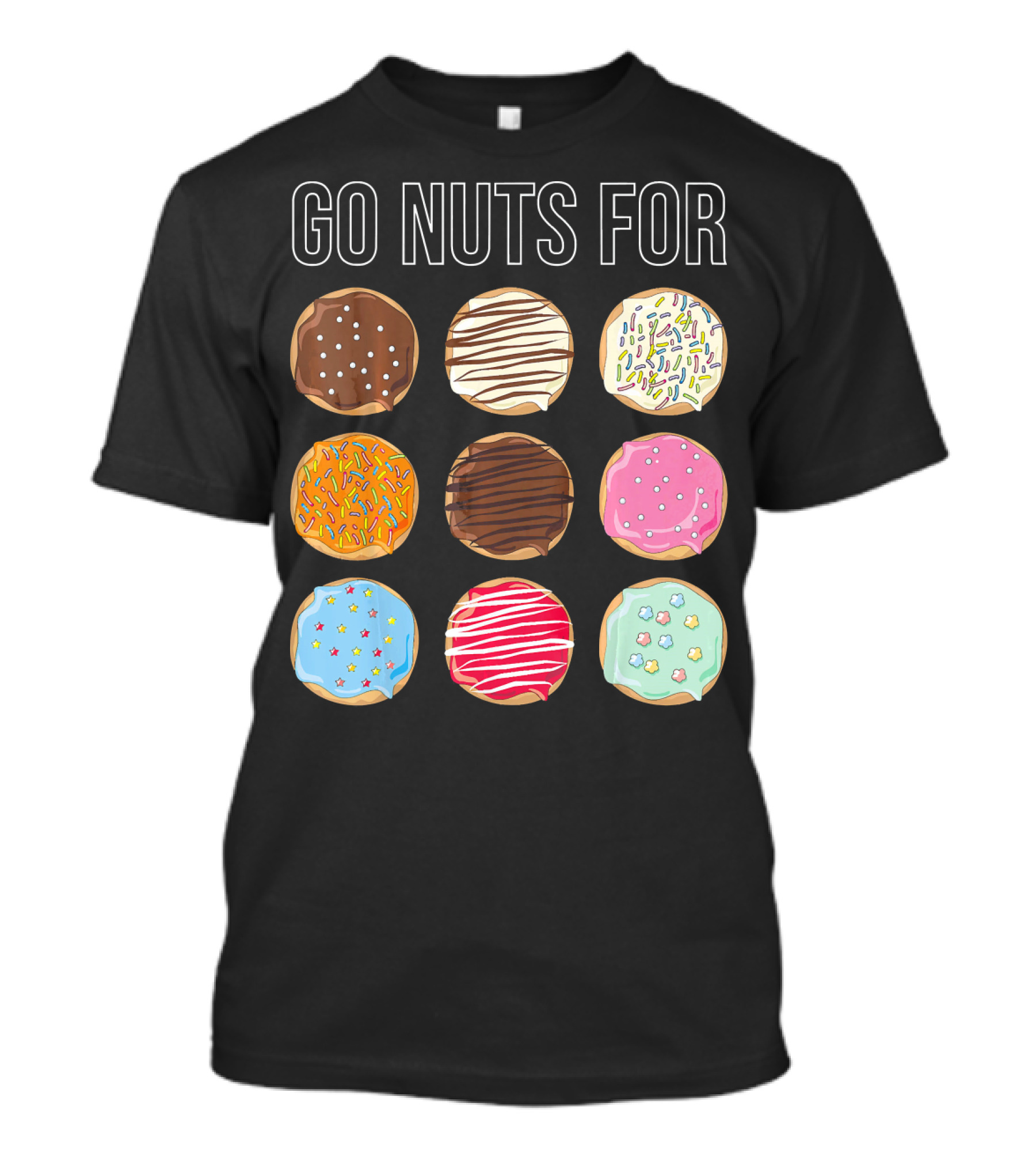 Go Nuts For Donuts Assorted Icing And Sprinkles T-Shirt