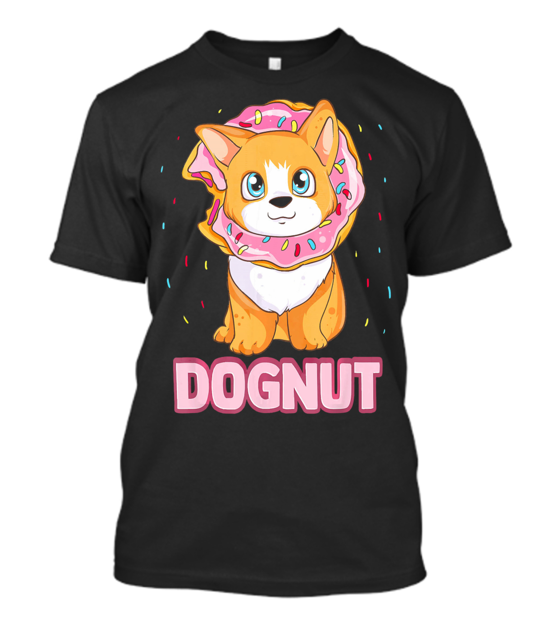 Dognut Cute Funny Dog Donut Pun Adorab With Sprinkles T-Shirt