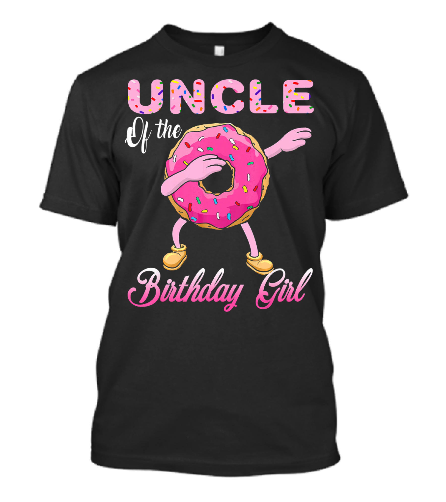 UNCLE Of The Birthday Girl Donut Dab T-Shirt