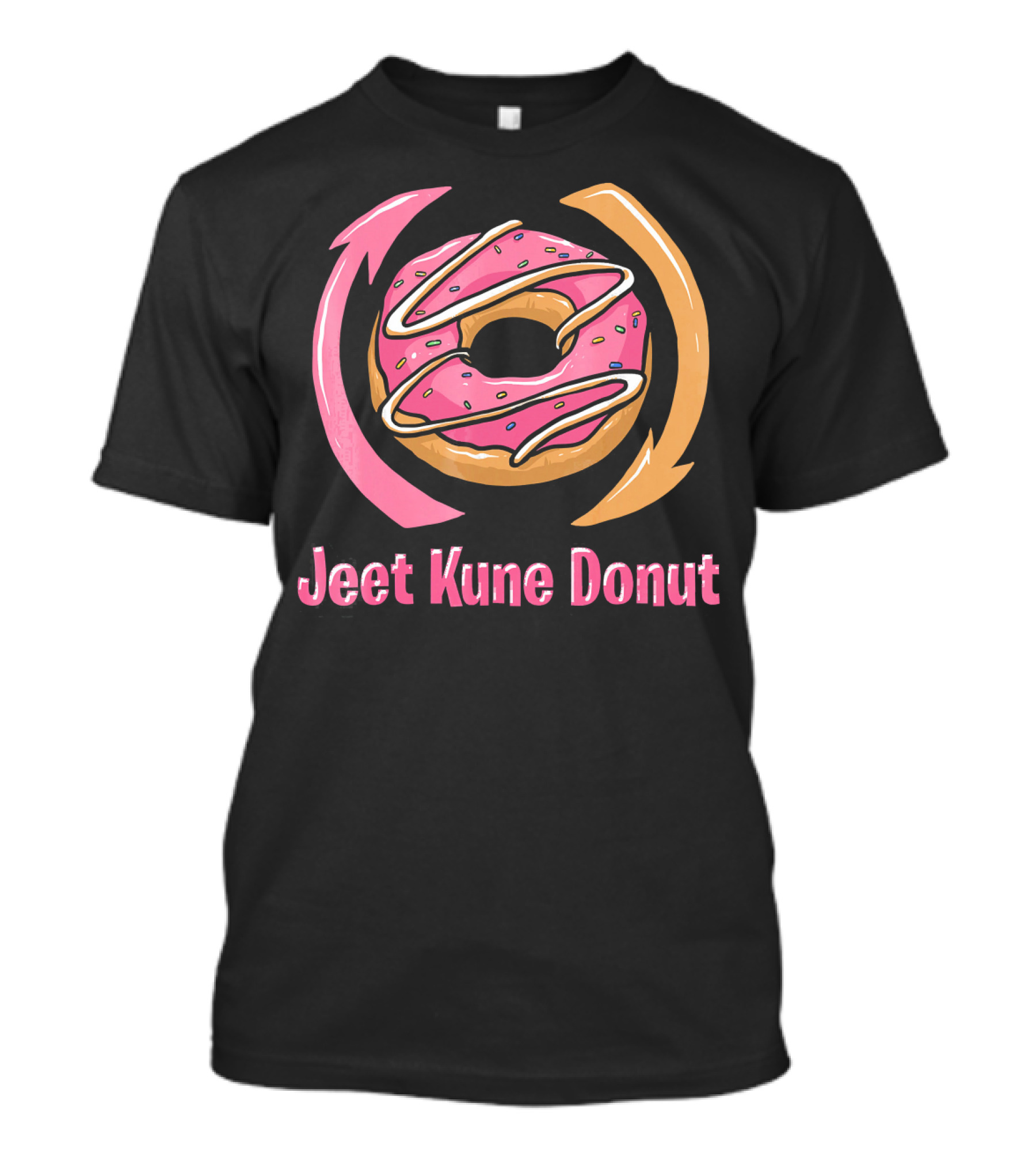 Jeet Kune Donut IIFY Pink Frosted Donut Martial Arts Humor T-Shirt
