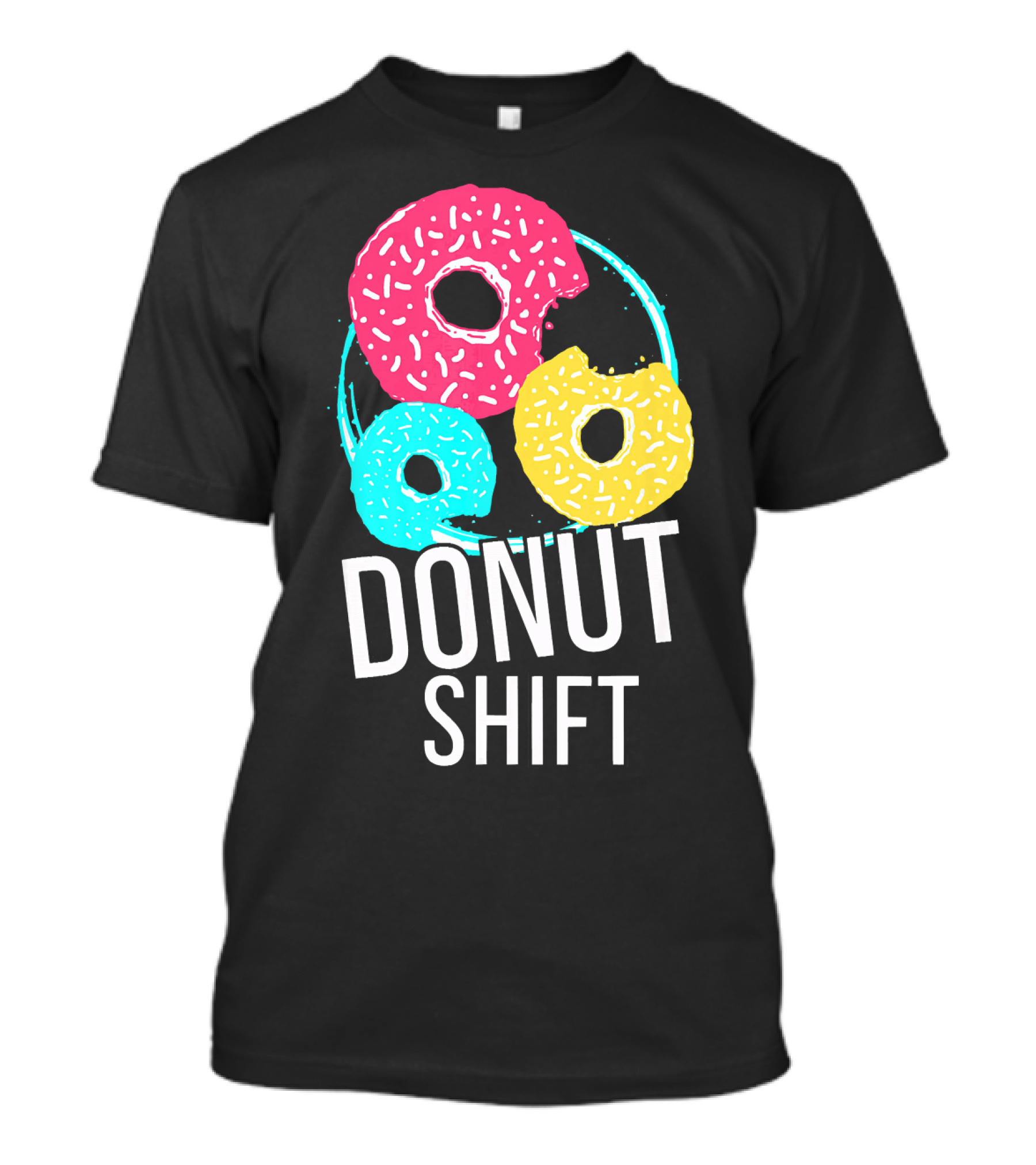 Donut Shift MTTF Associates Doughnut Vibrant Trio T-Shirt