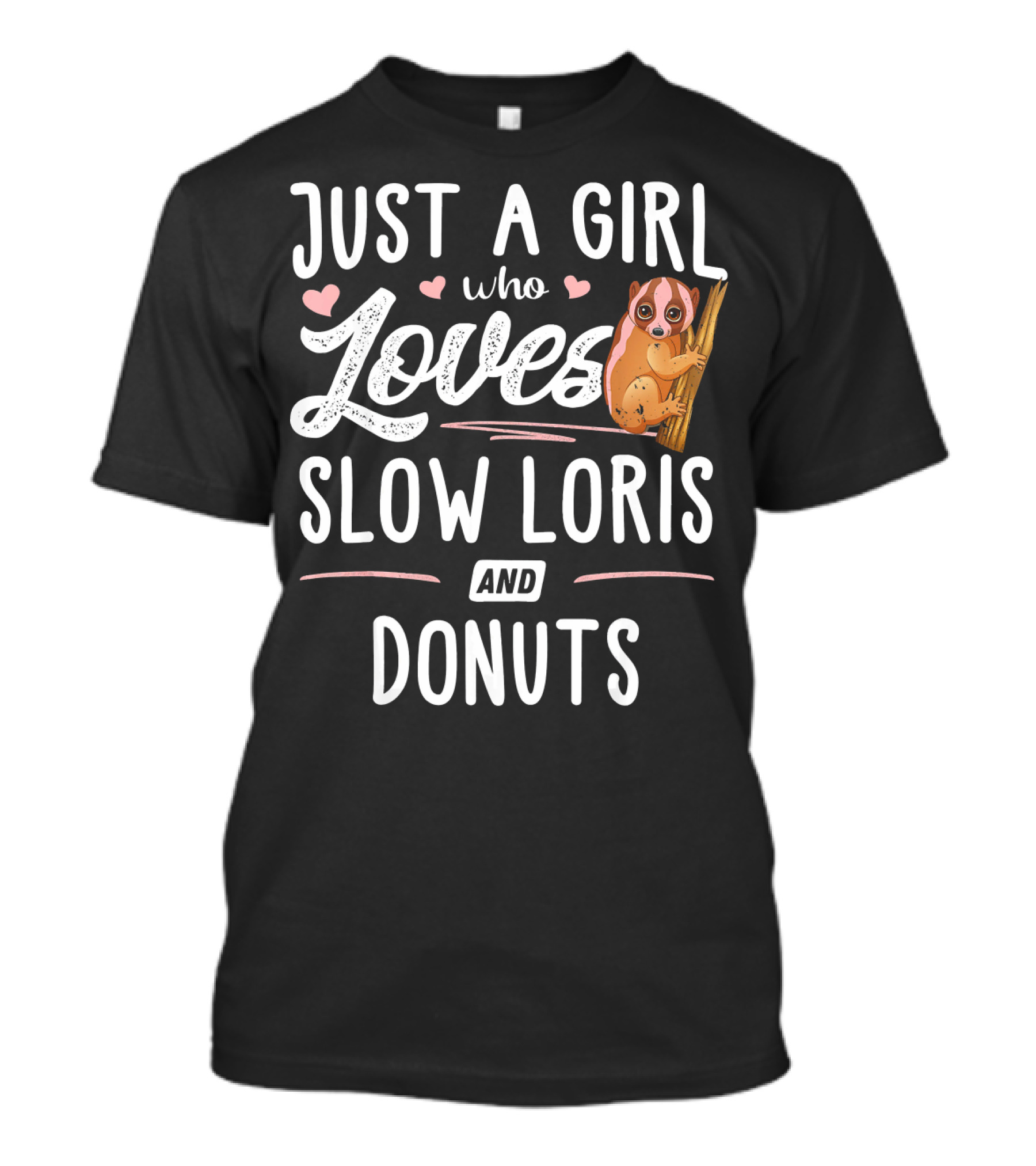 Just A Girl Who Loves Slow Loris And Donuts T-Shirt