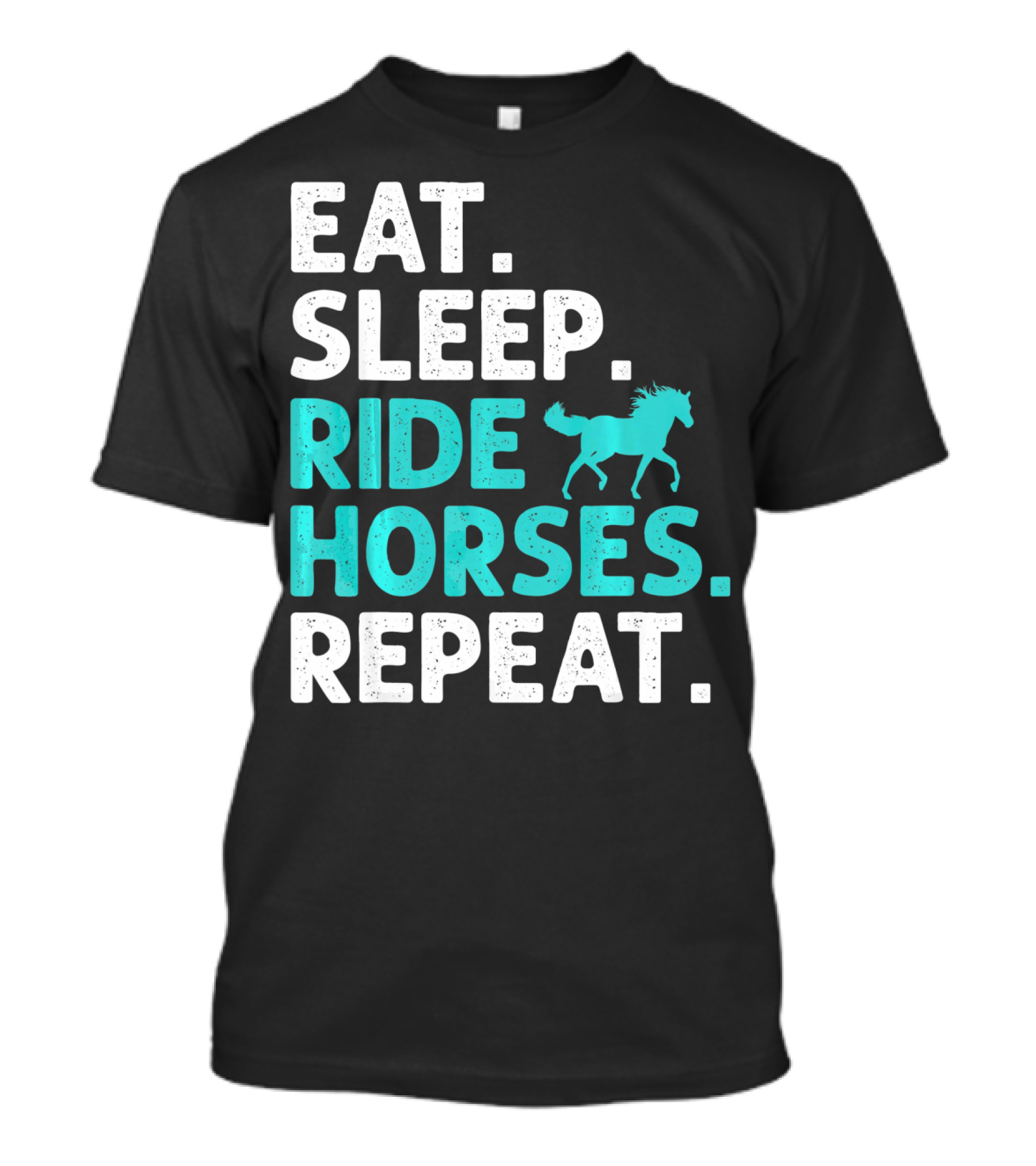 Eat Sleep Ride Horses Repeat Vintage Horse T-Shirt