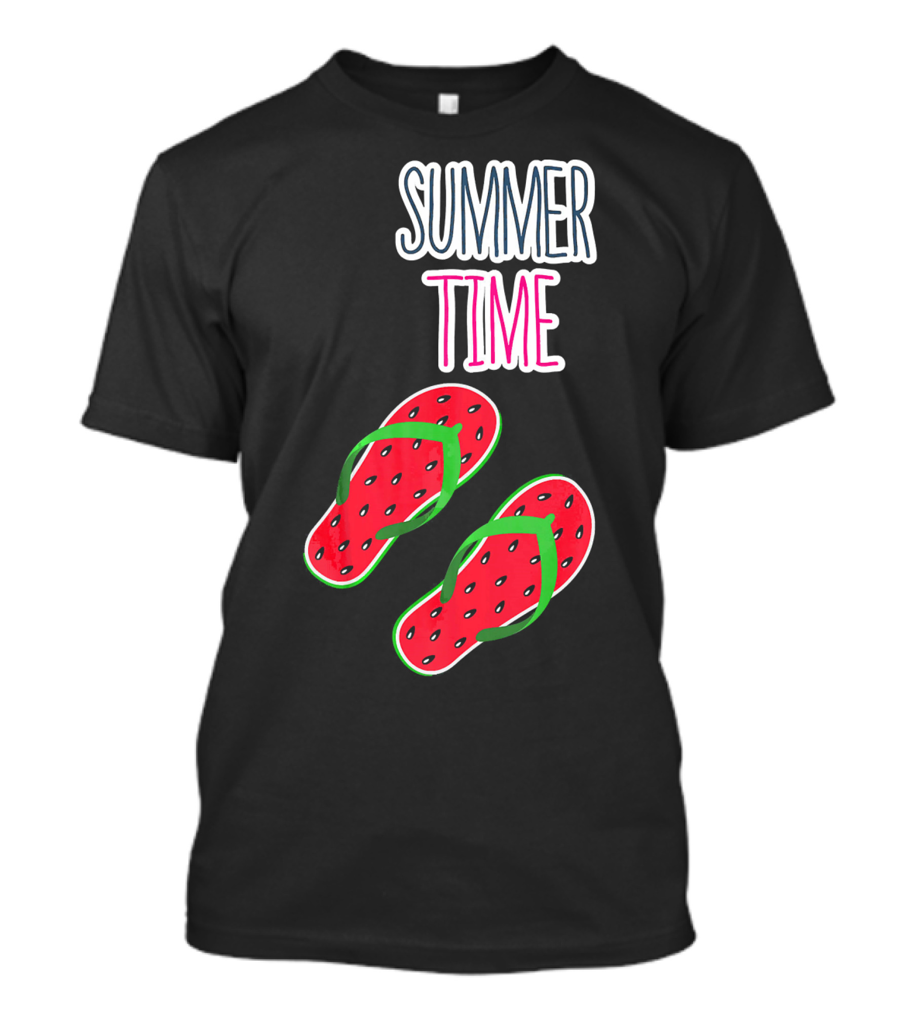 Summer Time Watermelon Flip Flop Fun T-Shirt