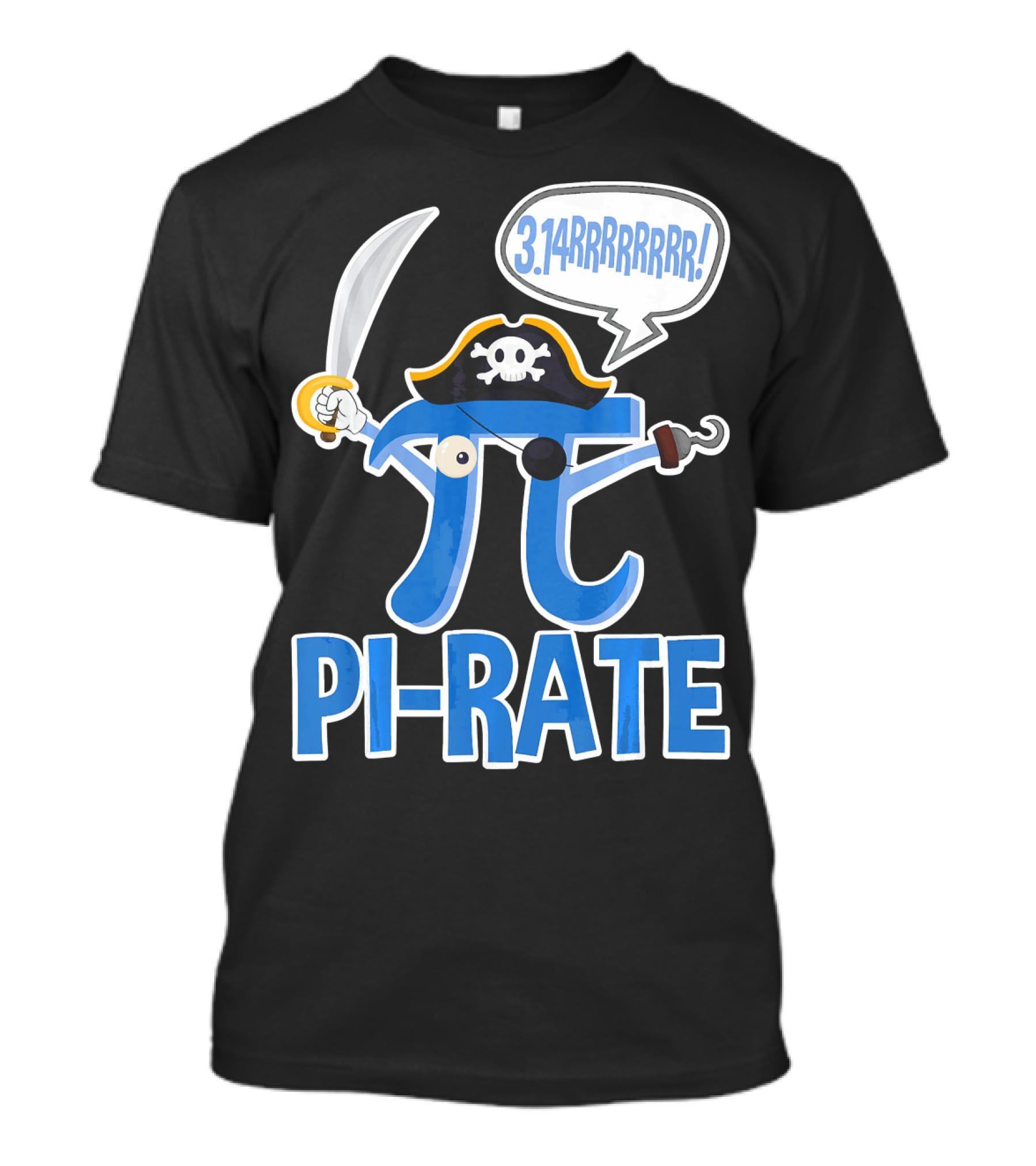 Pi-Rate 3.14rrrrr Pirate Happy Pi Day Math T-Shirt