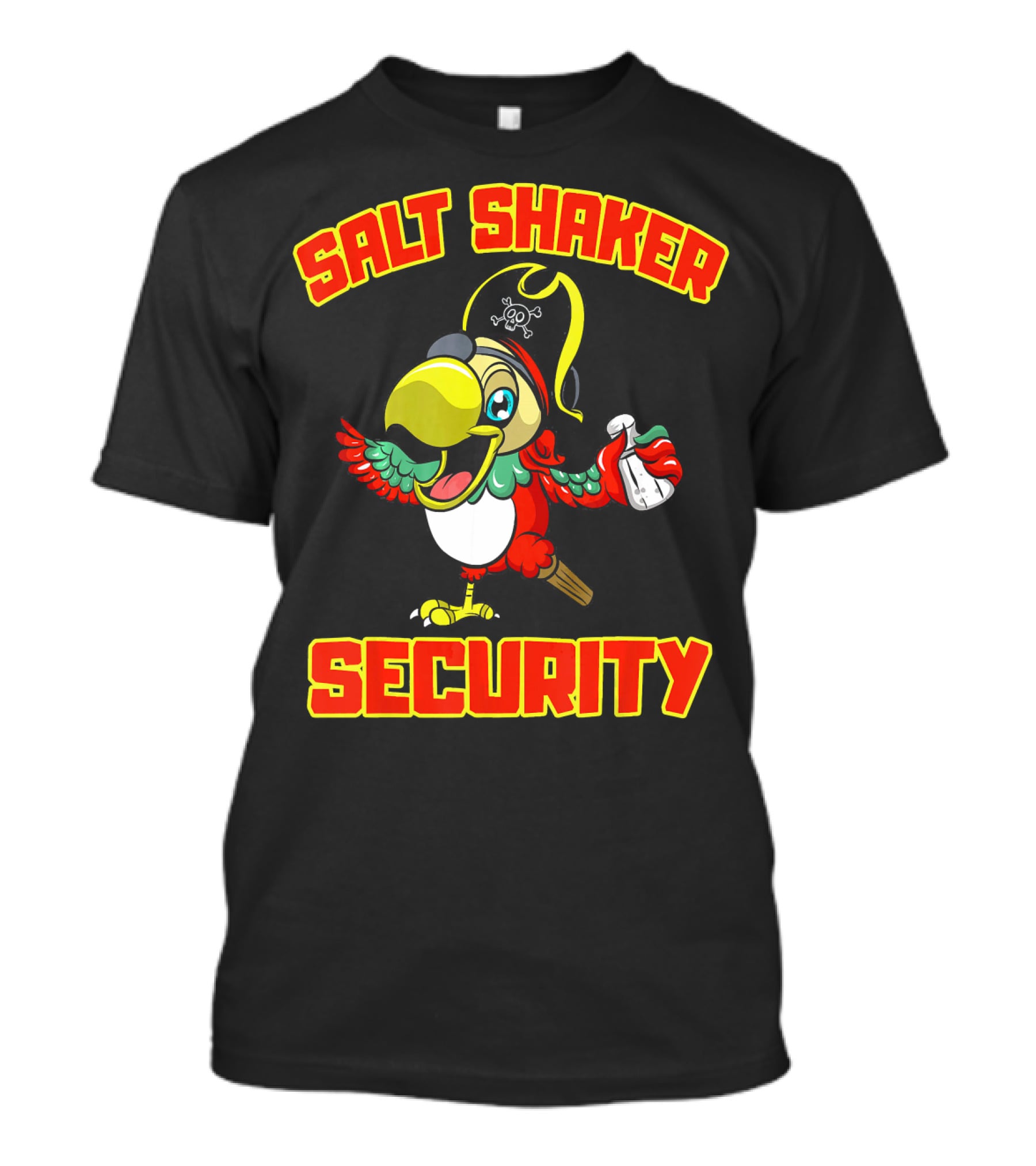 Salt Shaker Security Pirate Macaw T-Shirt
