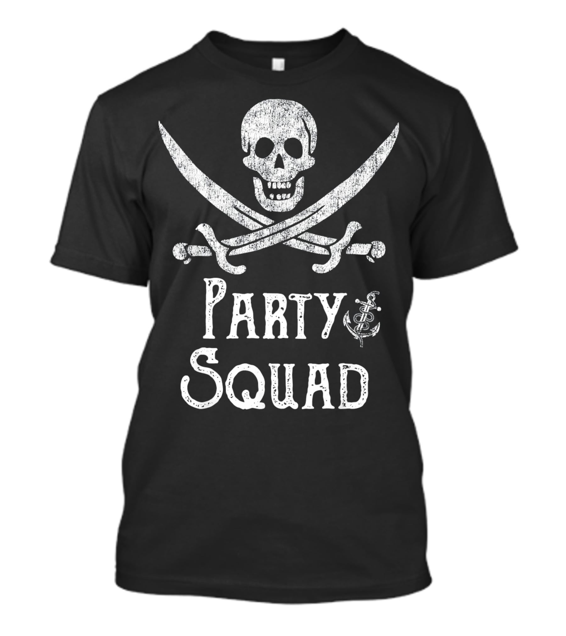 Vintage Pirate Skull Sword Party Squad Birthday Bach T-Shirt