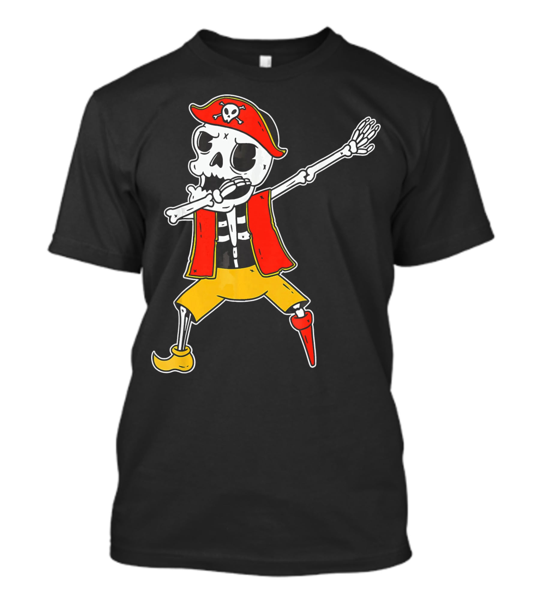 Dabbing Skeleton Pirate Skull And Crossbones Hat T-Shirt