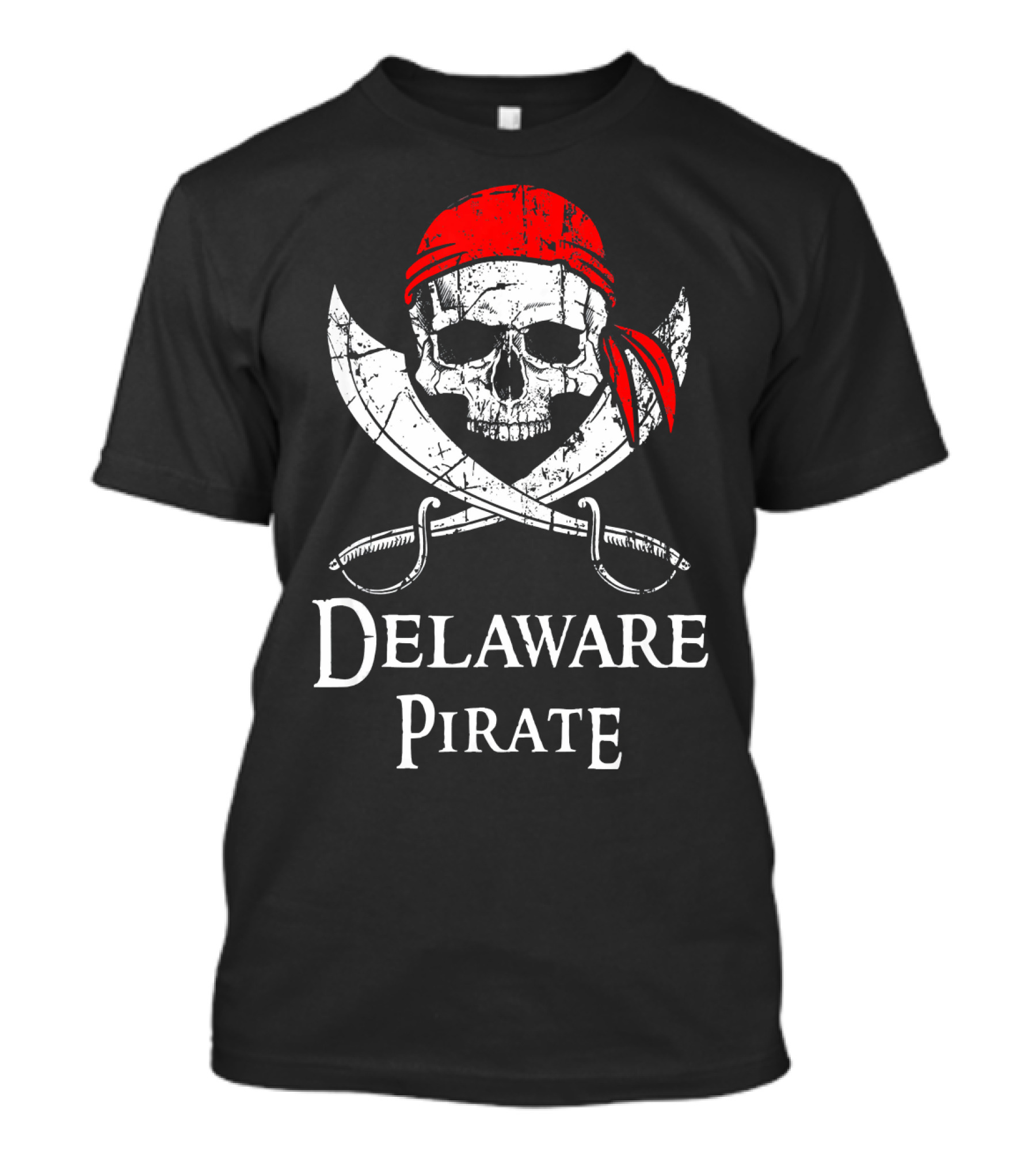 Delaware Pirate Skull And Crossbones T-Shirt