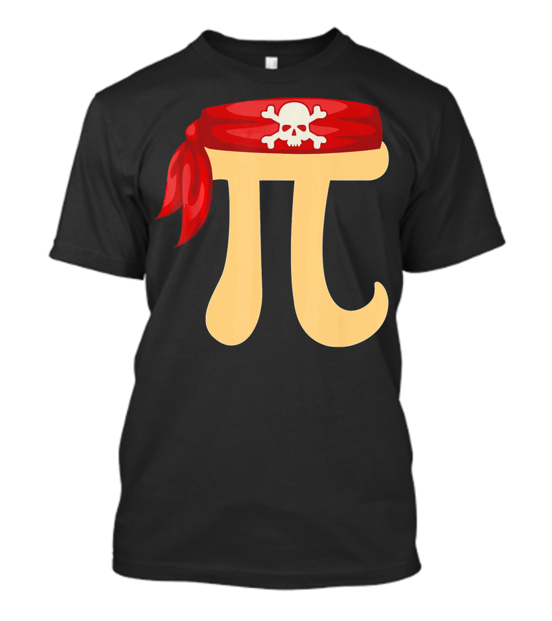Pirate Pi Skull Crossbones Halloween Costume Math Pie T-Shirt