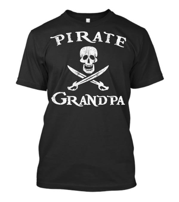 Pirate Grandpa Skull And Crossed Swords T-Shirt