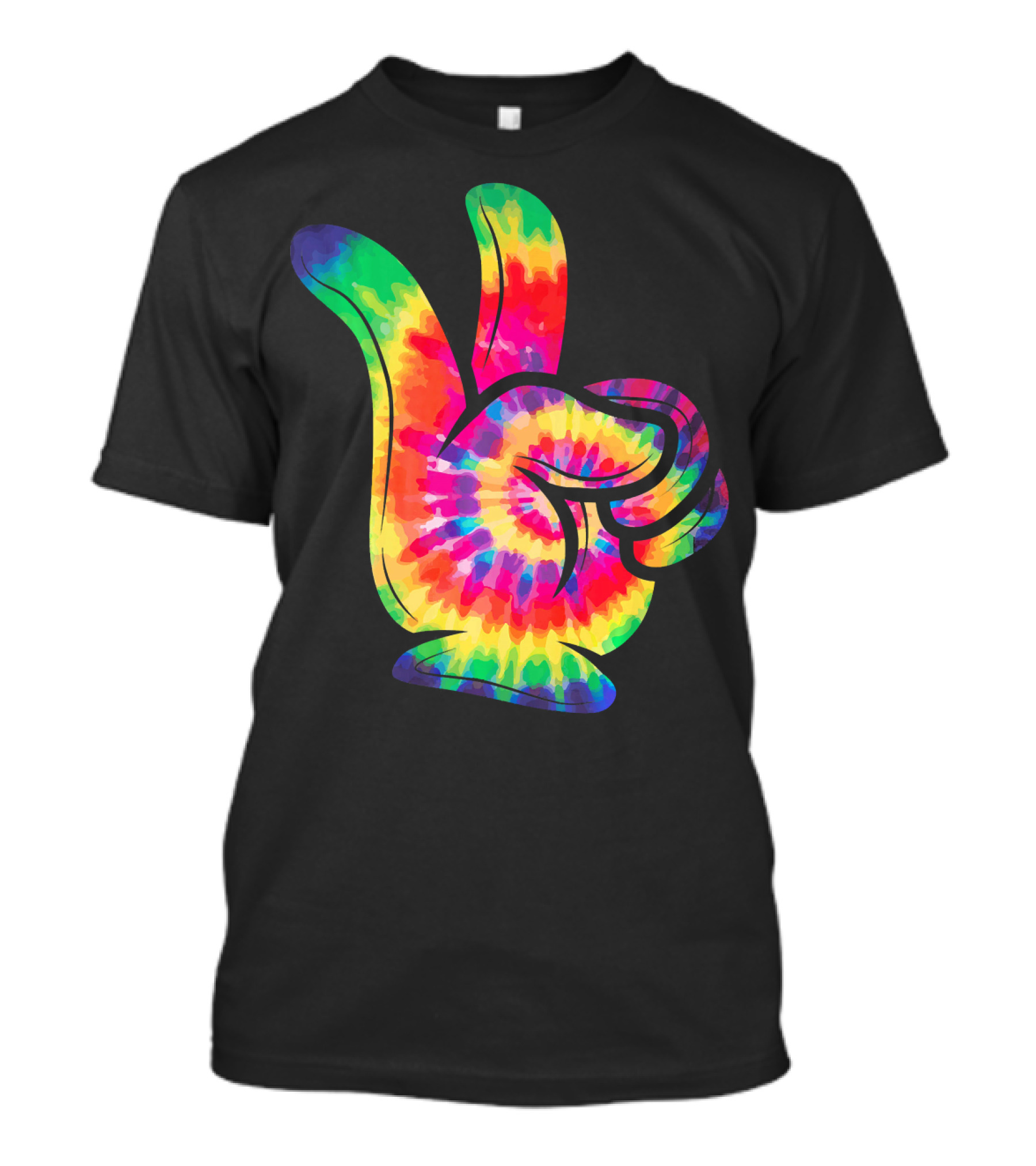 Peace Sign Tie-Dye Hippies Love 60s 70s Colorful T-Shirt