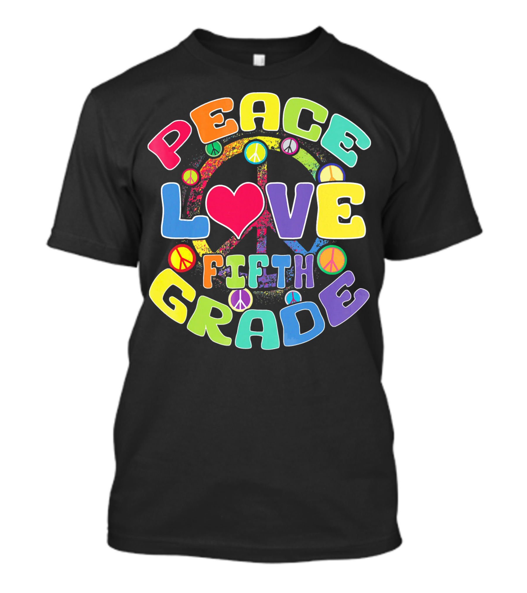 Peace Love Fifth Grade Back To School T-Shirt