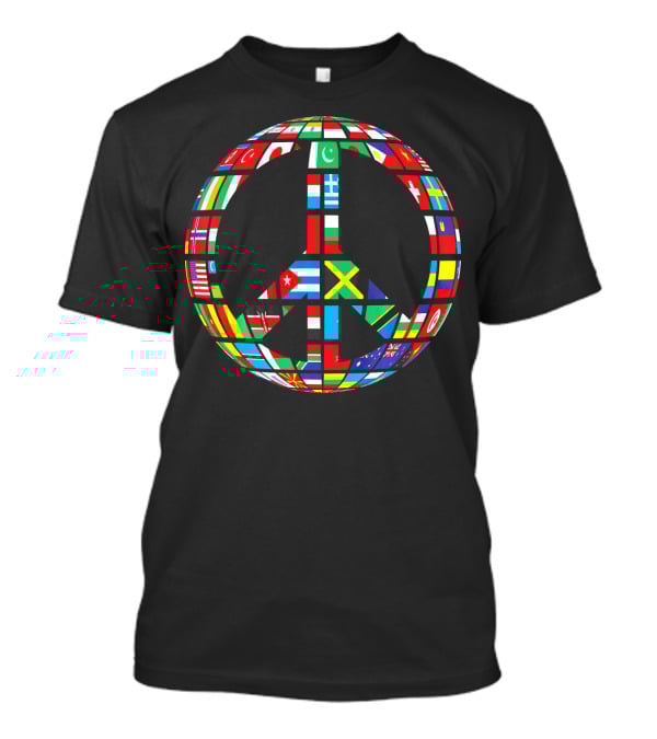 World Flag Peace Earth Symbol Global Unity T-Shirt