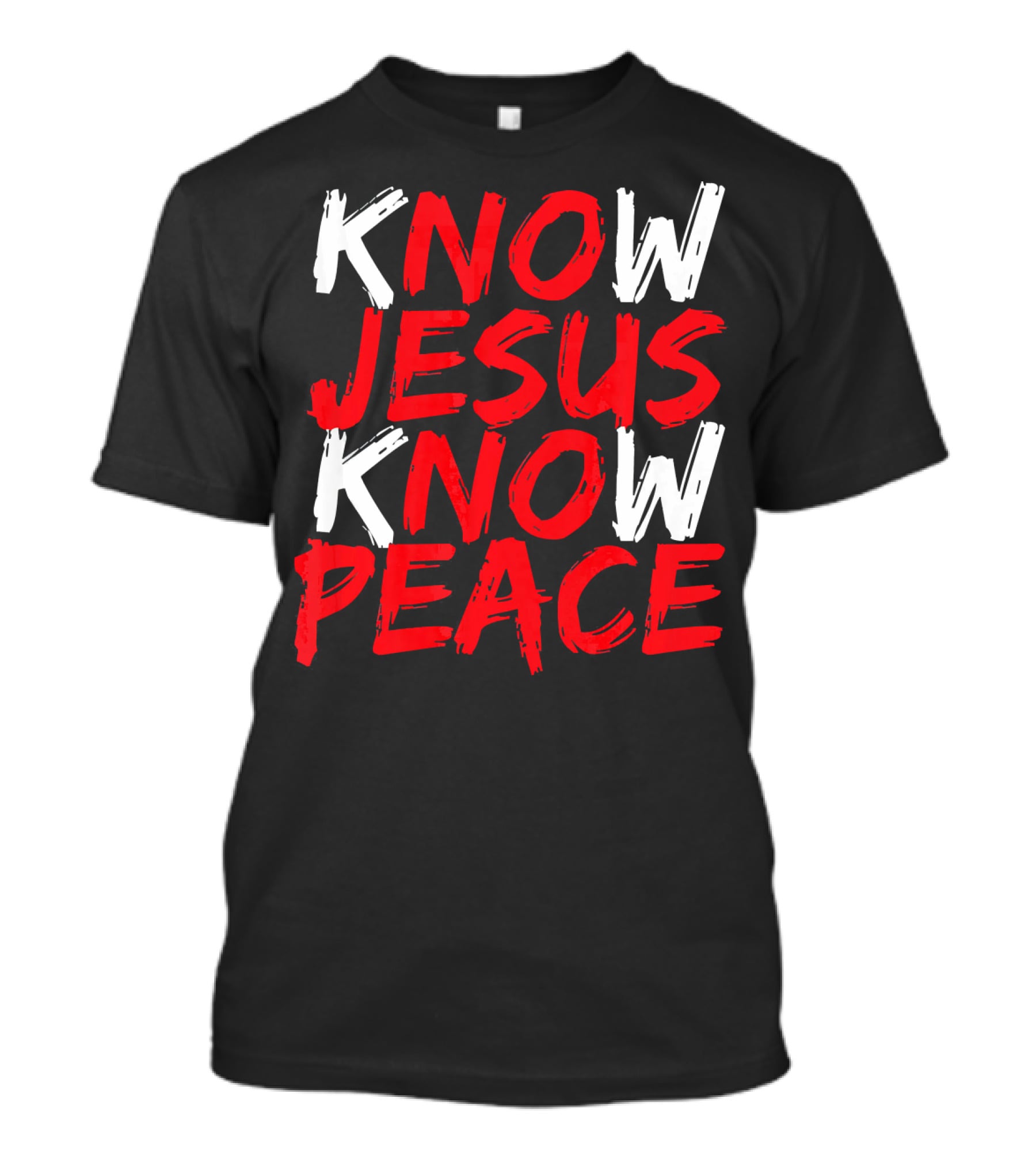 Know Jesus Know Peace Christian Bible Verse Scripture T-Shirt