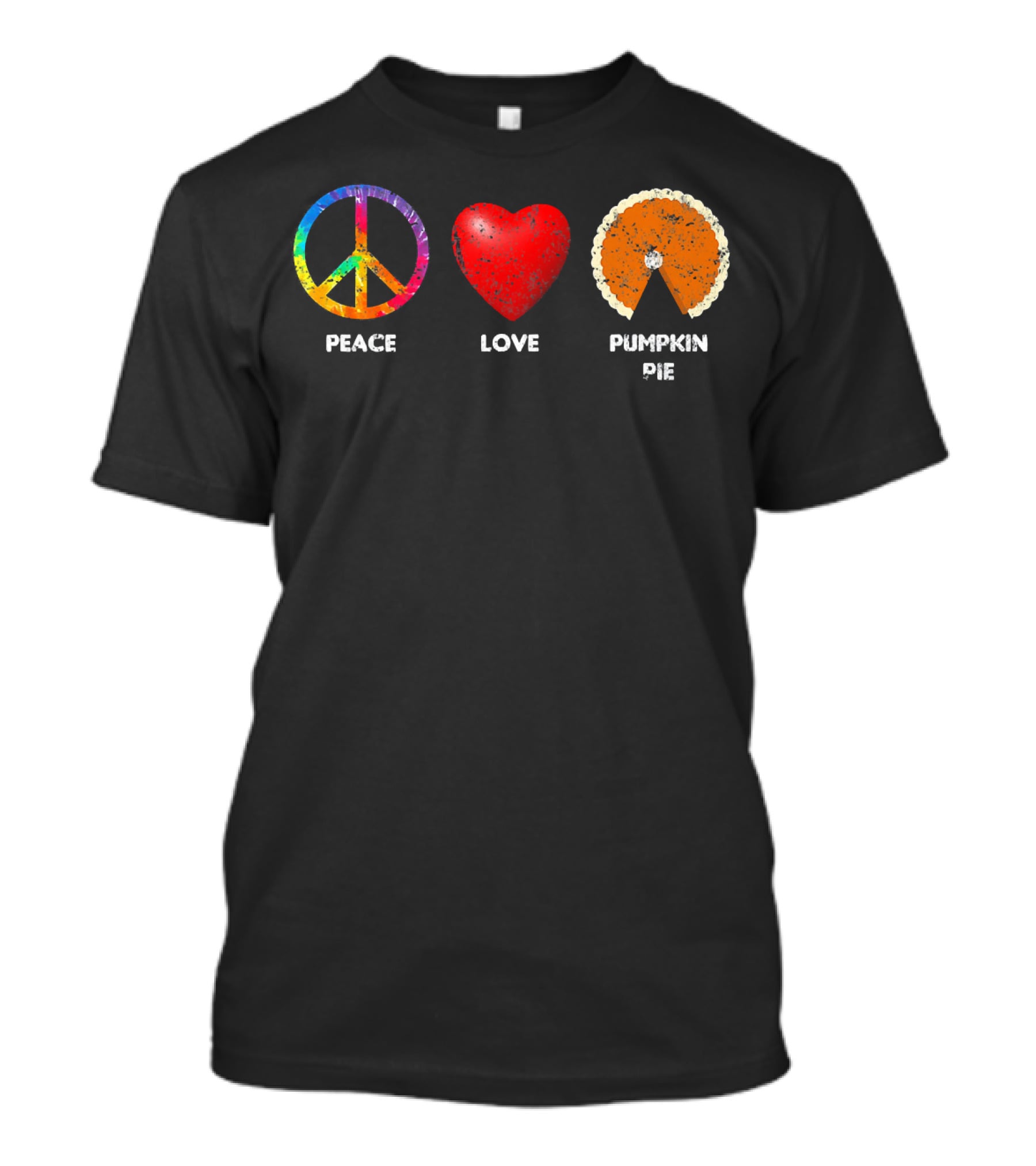 Family Thanksgiving Peace Love Pumpkin Pie T-Shirt