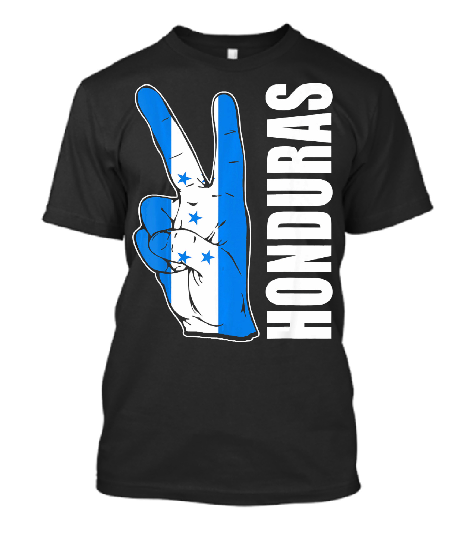 Peace In Honduras Love Hondura Honduran Flag V Sign T-Shirt